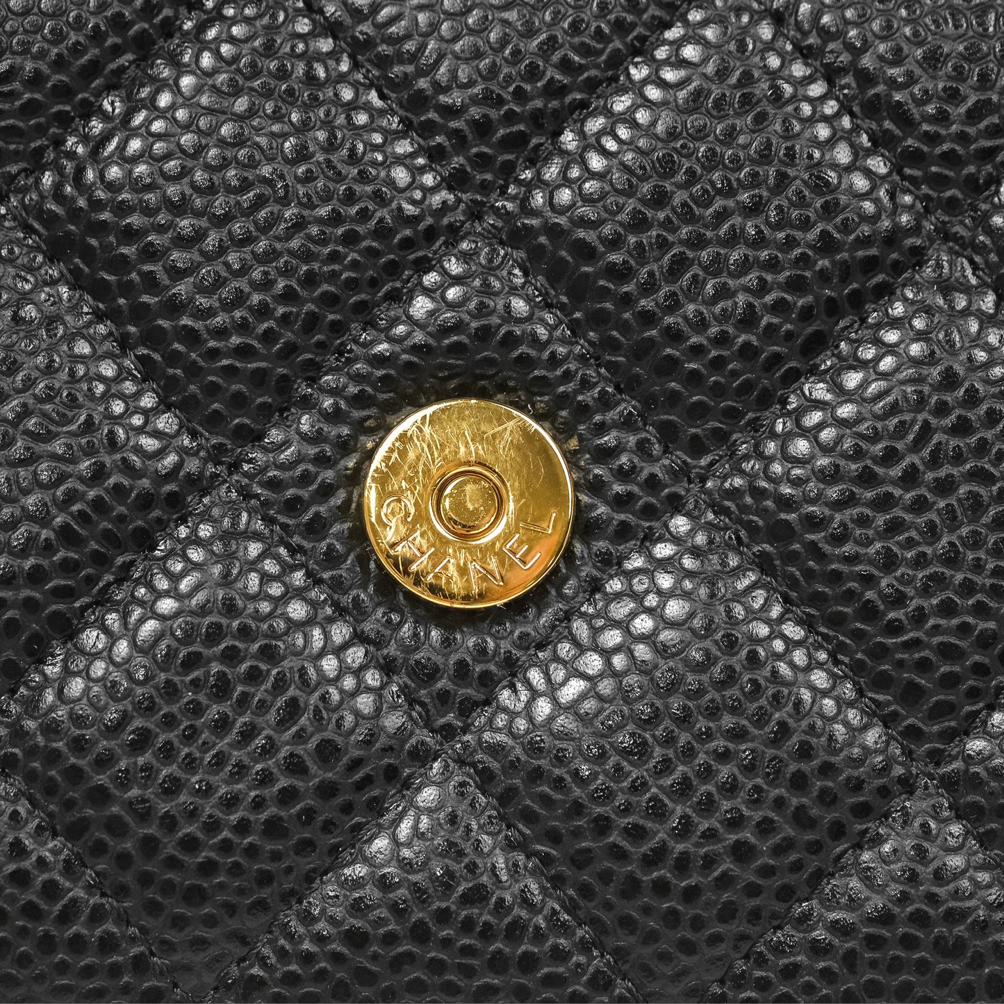 Chanel Classic Wallet On Chain WOC Quilted Black Caviar Gold Hardware