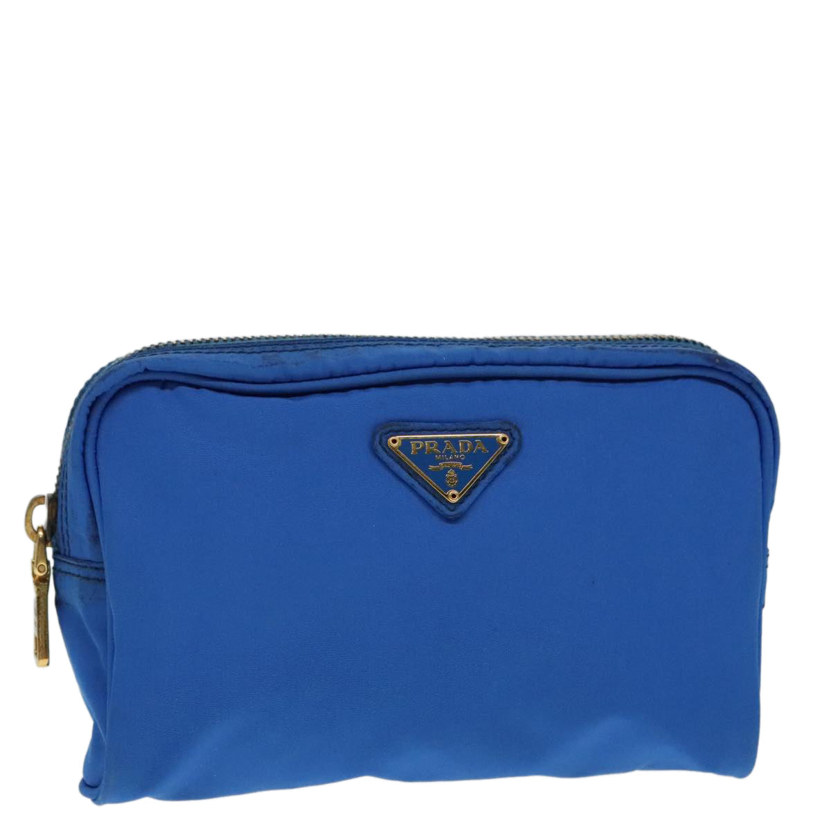 Luxury Prada Pouch Nylon Blue Gold  91930