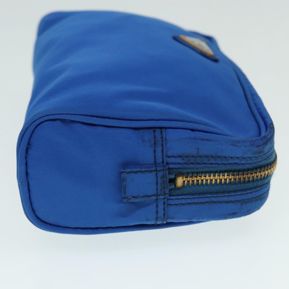 Luxury Prada Pouch Nylon Blue Gold  91930