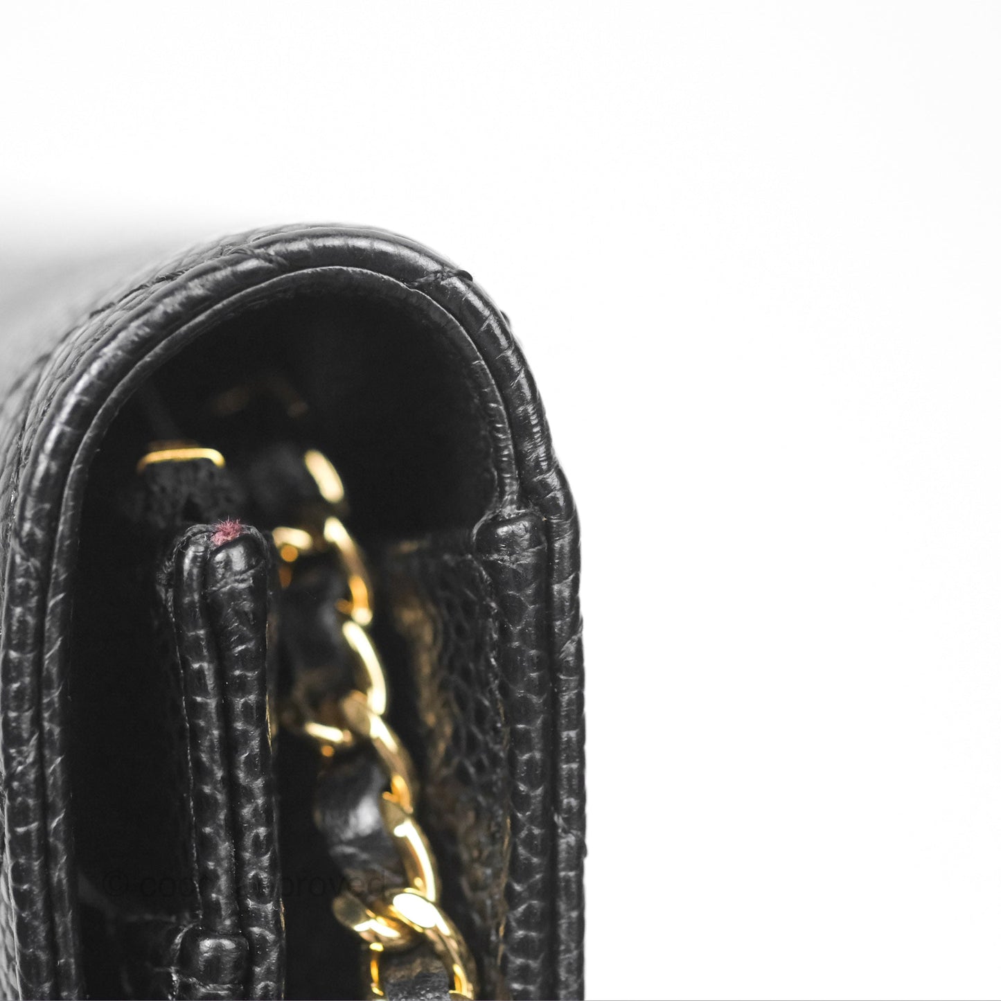 Chanel Classic Wallet On Chain WOC Quilted Black Caviar Gold Hardware