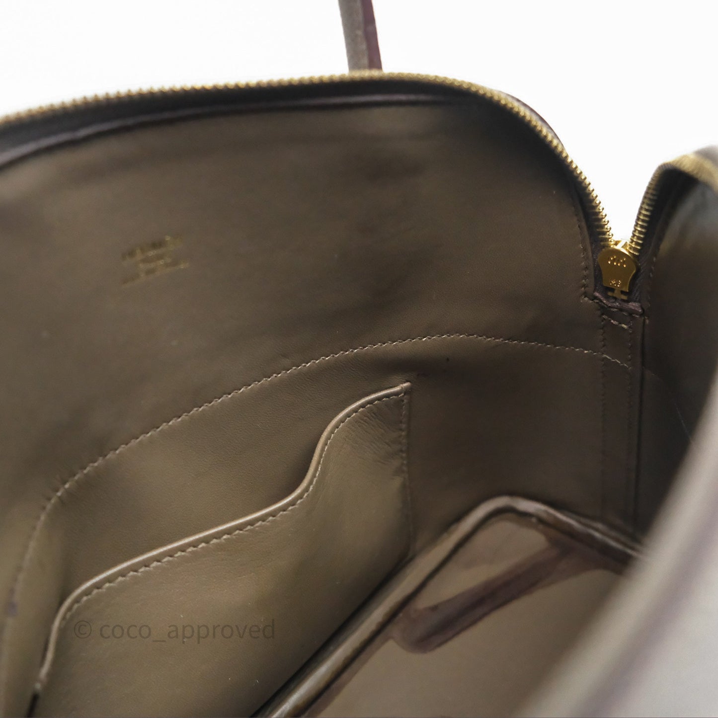 Hermès Bolide 27 Etain 8F Epsom Gold Hardware