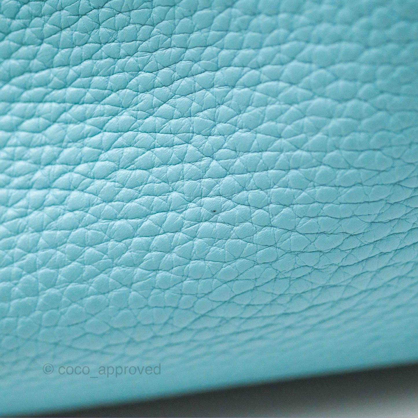 Hermès Lindy 30 Bleu Atoll Clemence Palladium Hardware