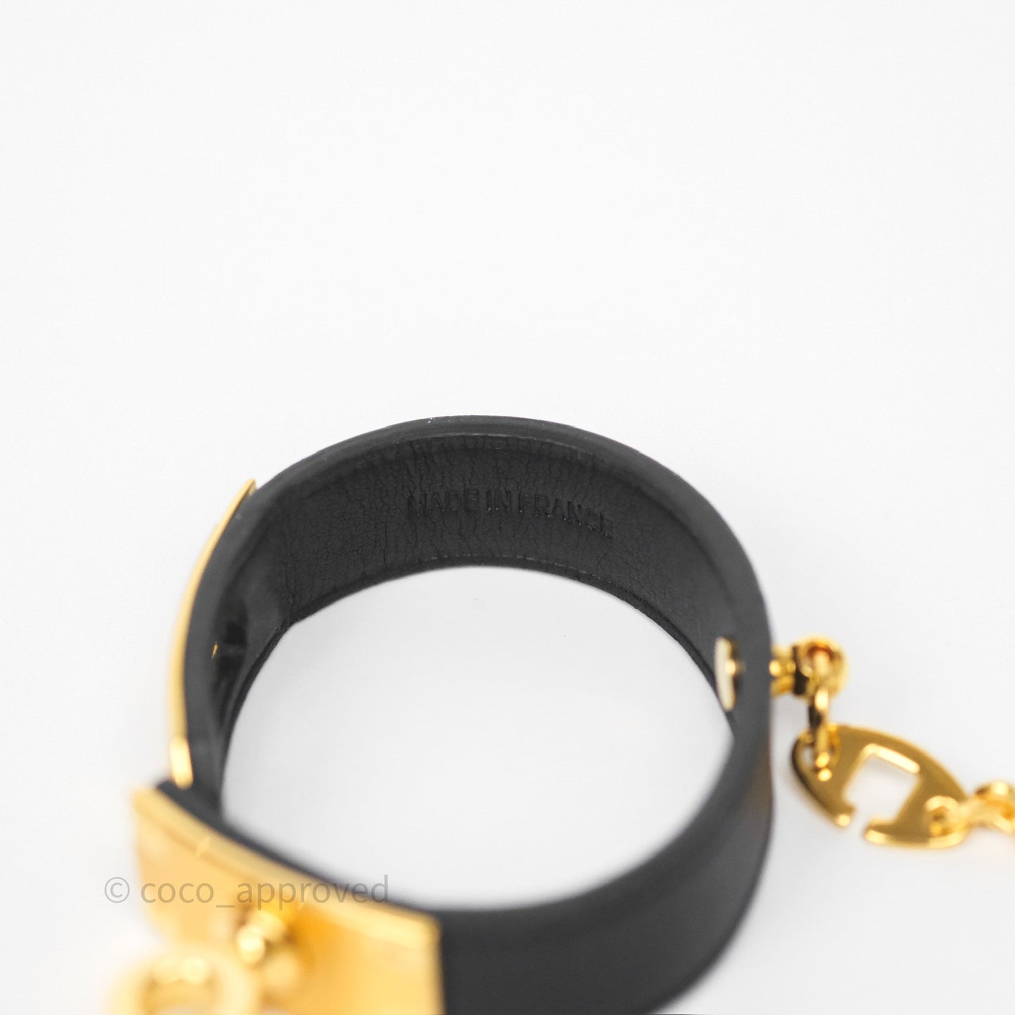 Hermès Kelly Glove Clip Black Swift Gold Hardware