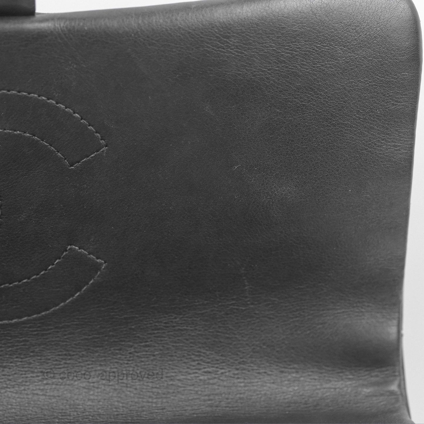 Chanel Gold Bar Top Handle Shoulder Bag Black Glazed Aged Calfskin Aged Gold Hardware