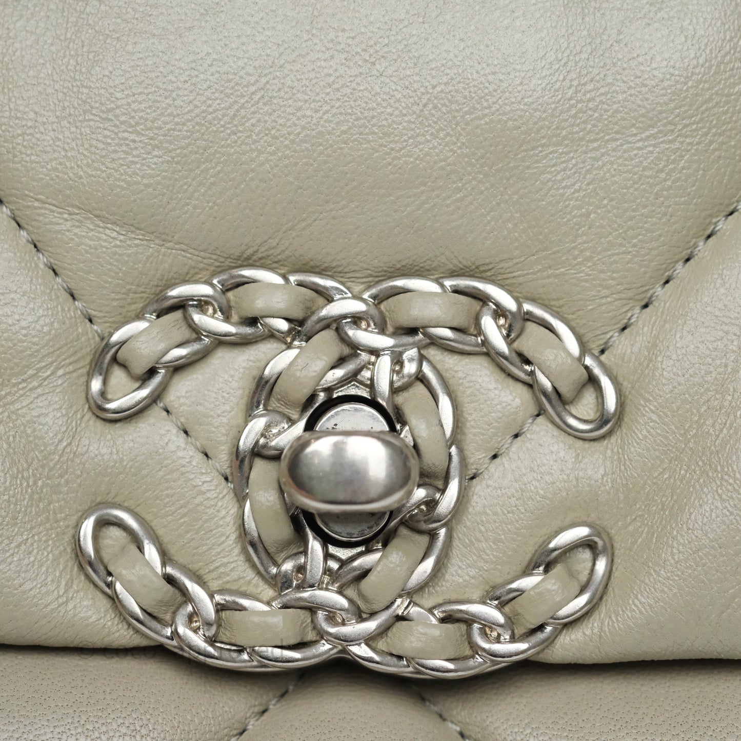 Chanel 19 Small Sage Grey Mixed Hardware