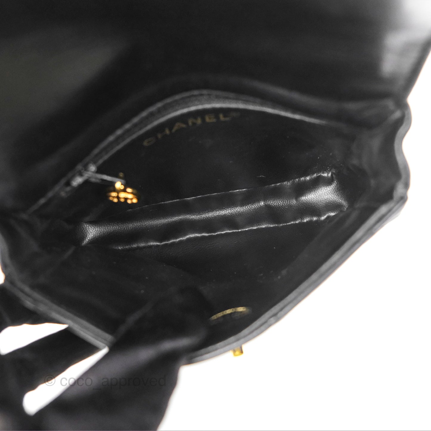 Chanel Vintage Belt Bag Quilted Black Lambskin 24K Gold Hardware