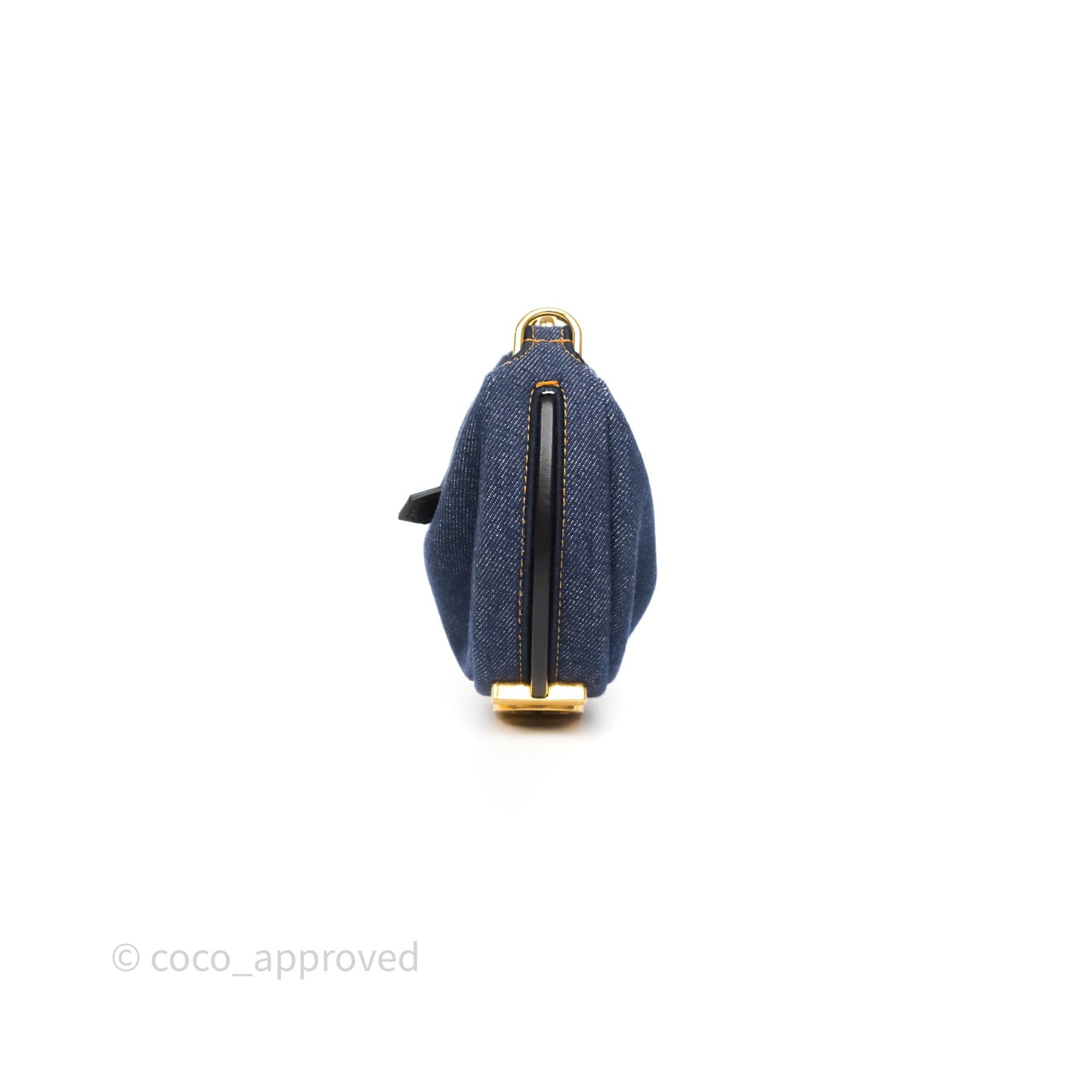 Fendi Nano Fendigraphy Hobo Charm Blue Denim