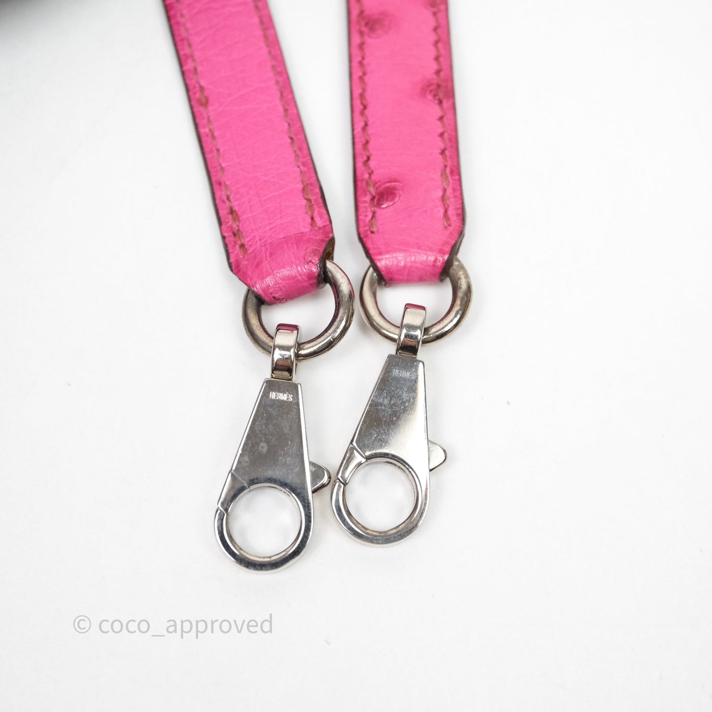 Hermes Kelly 32 Fuchsia Ostrich Palladium Hardware