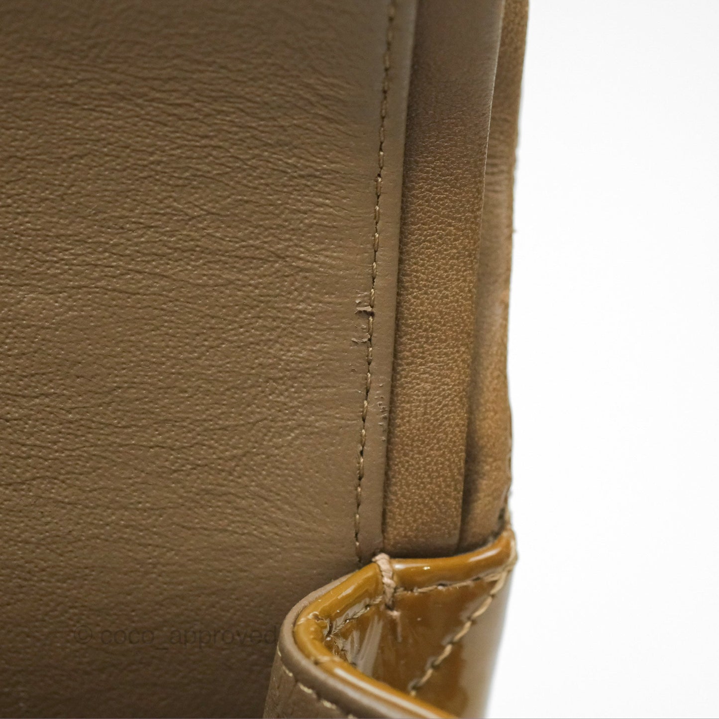 Chanel Classic M/L Medium Flap Quilted Brown Patent Silver Hardware