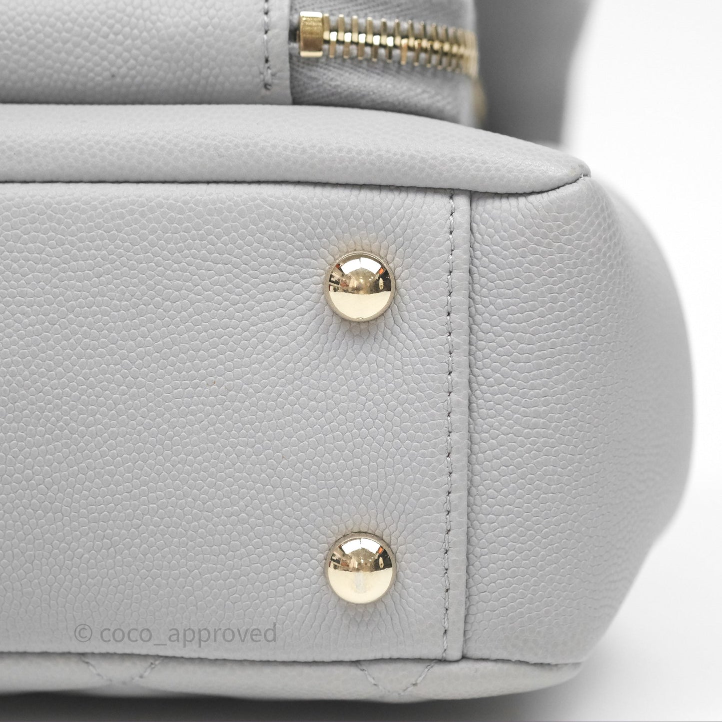 Chanel Quilted Medium Business Affinity Flap Grey Caviar Gold Hardware