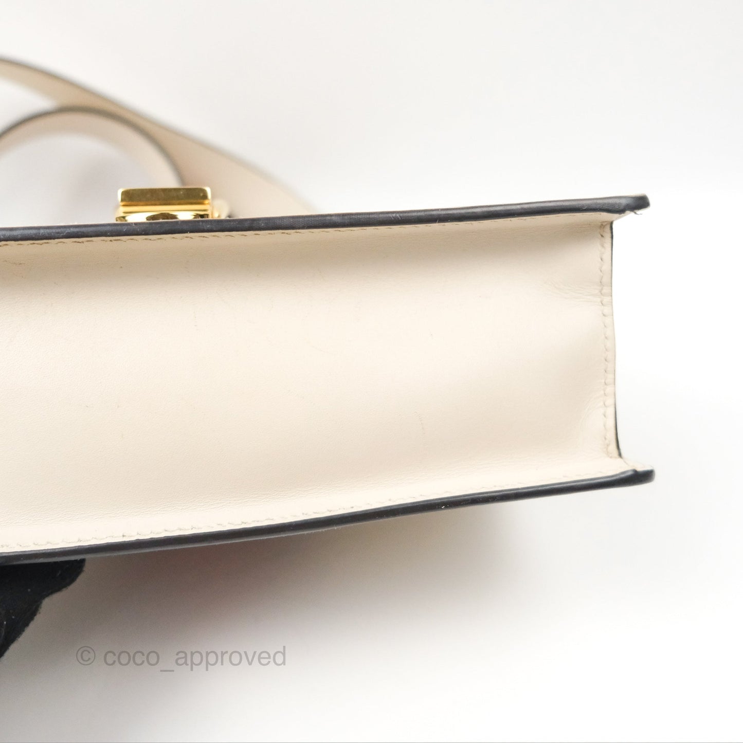 Gucci Calfskin Small Sylvie Shoulder Bag White