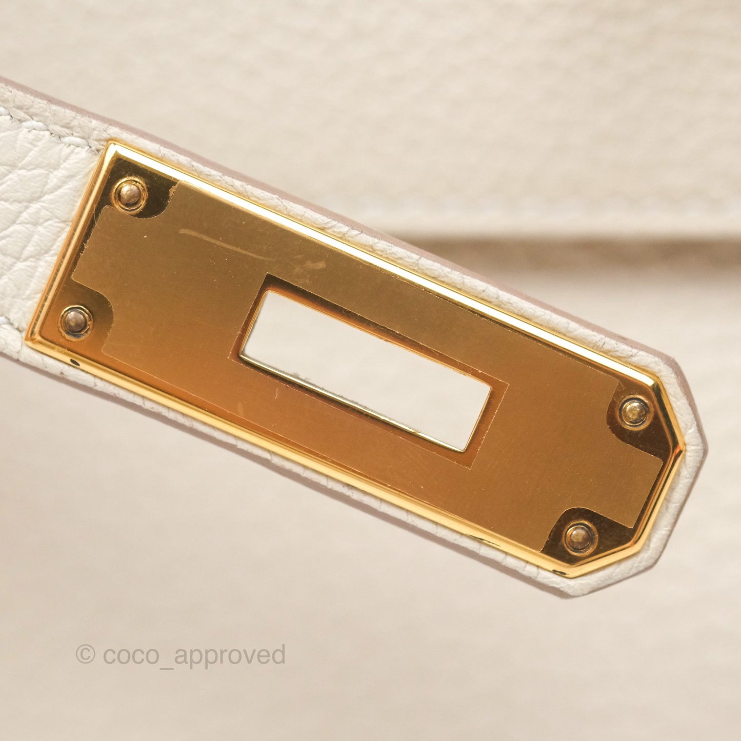 Hermès Kelly 28 Retourn Craie 10 Togo Gold Hardware