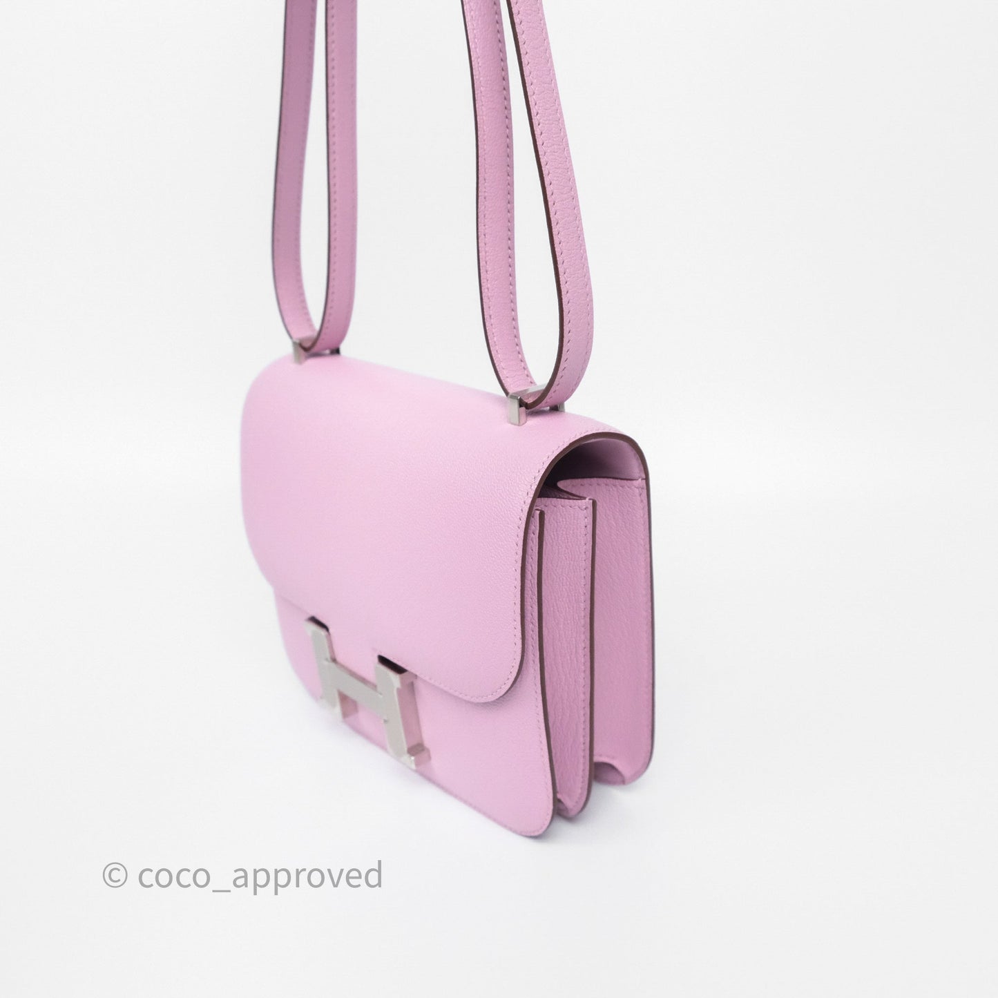 Hermès Constance Mini 18cm Mauve Sylvestre X9 Chevre Mysore Palladium Hardware
