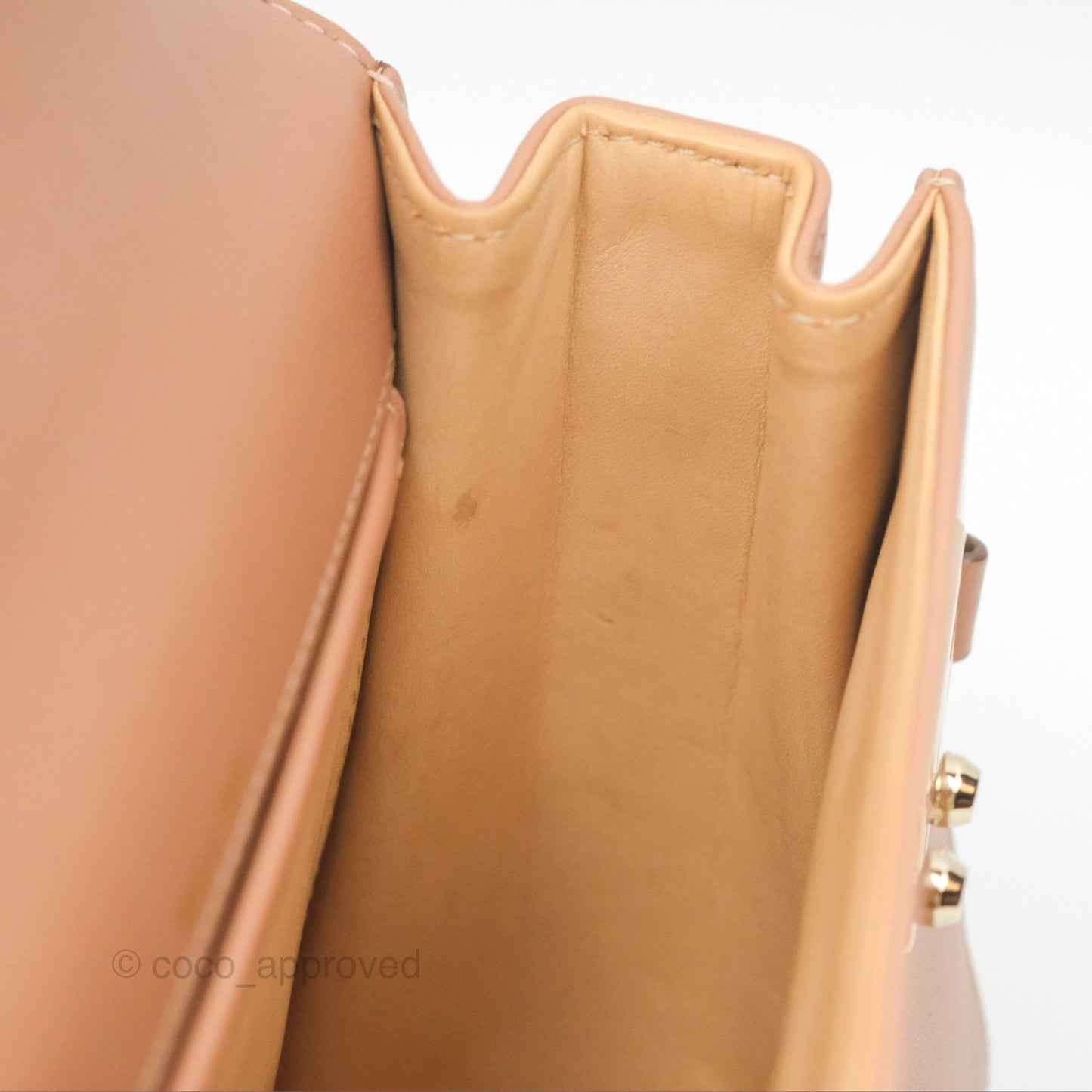 Delvaux Tempête Mini Beige Supple Calfskin Gold Hardware