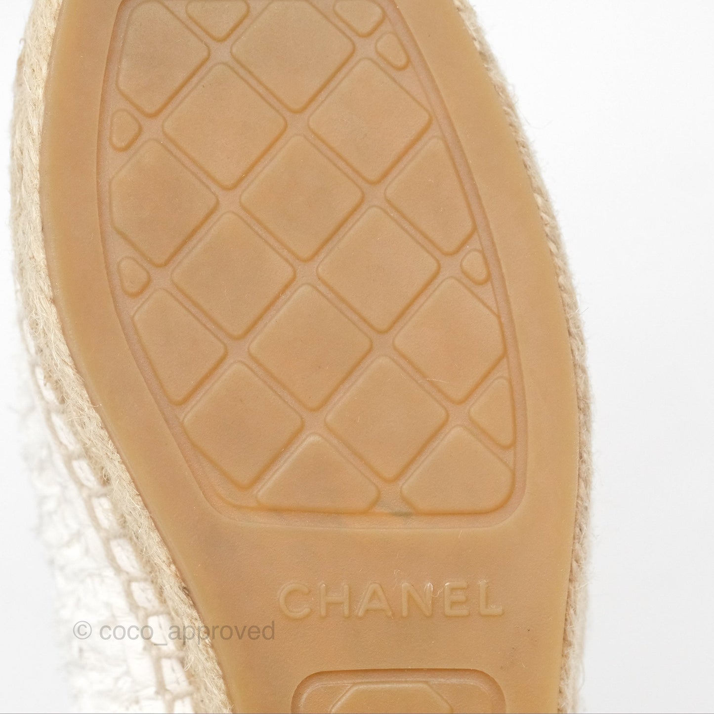 Chanel Espadrille Black White Tweed Size 39