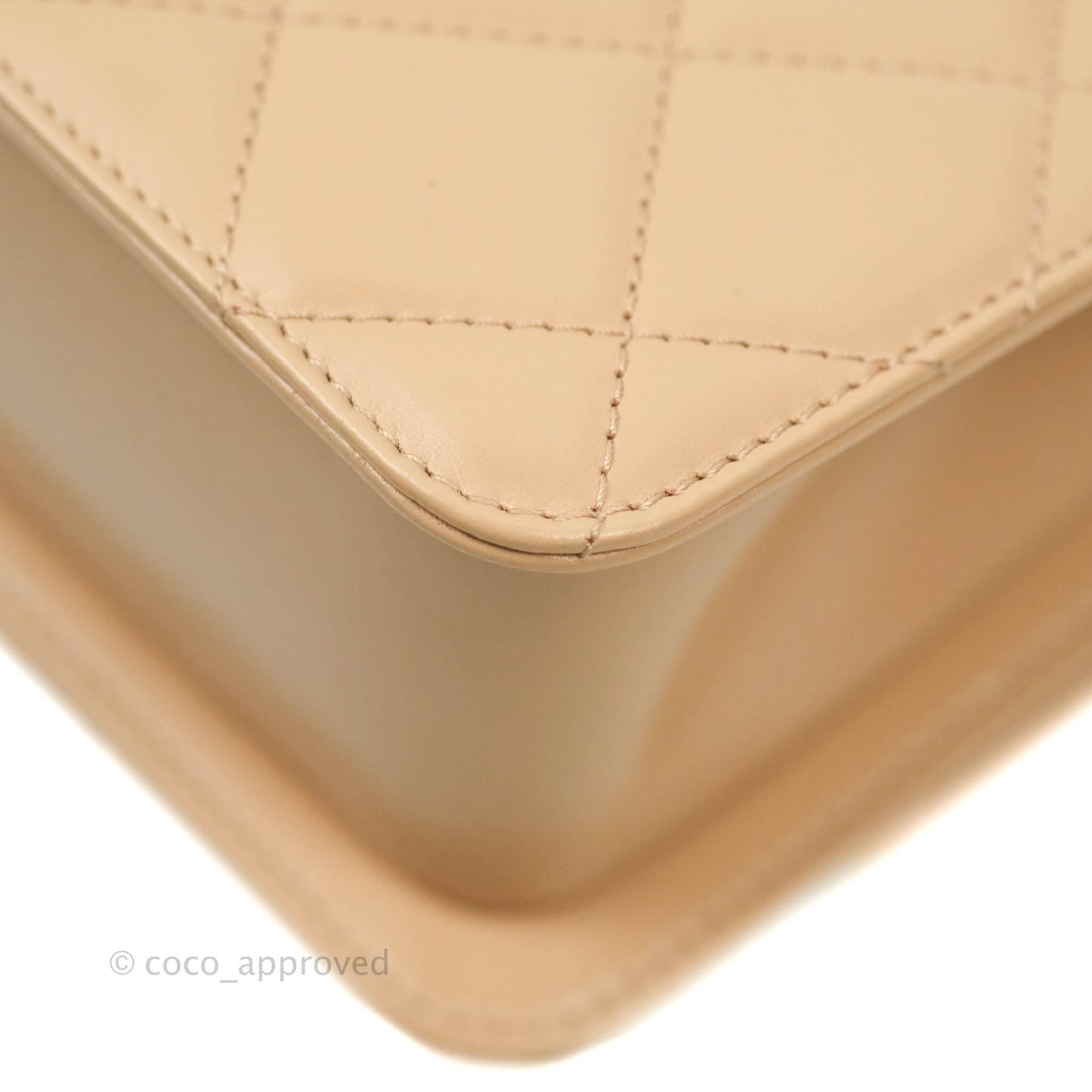 Chanel Quilted Mini Perfect Fit Adjustable Beige Calfskin Gold Hardware 21A