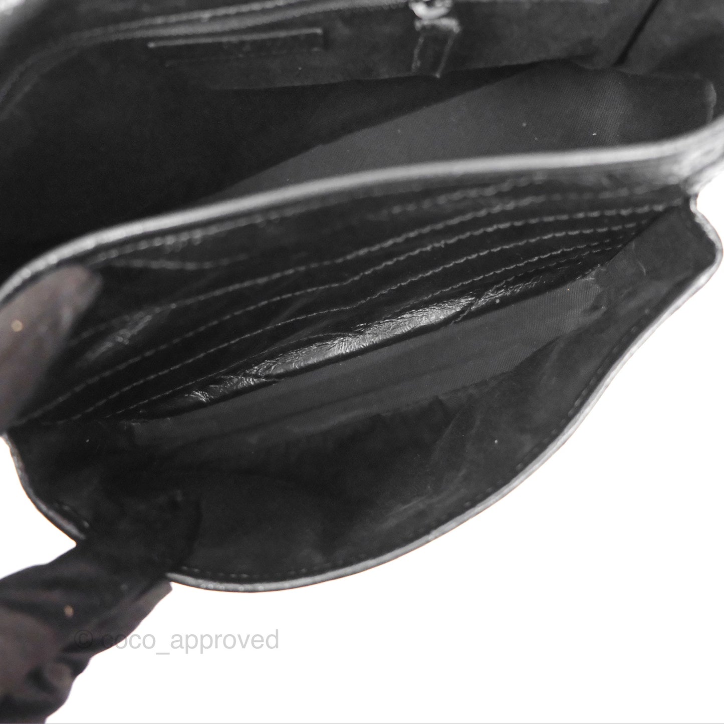 Saint Laurent Medium Niki Chain Bag Crinkled Calfskin So Black