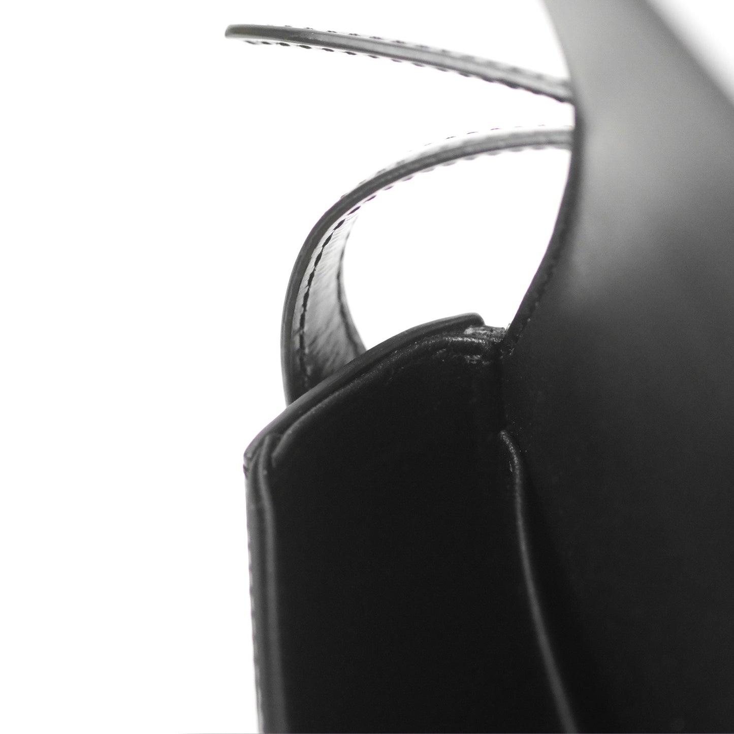 Celine Triomphe Shoulder Bag Black Calfskin