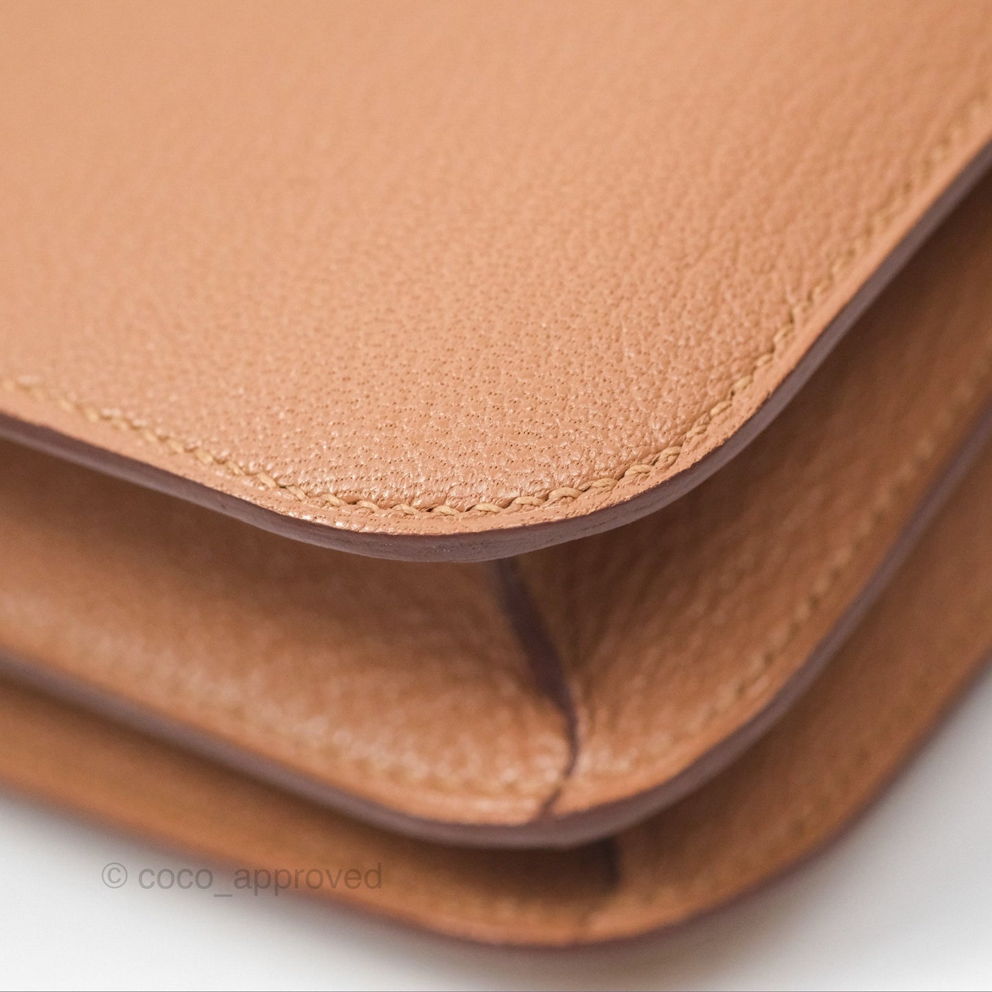 Hermès Constance Mini 18cm Mirror Quebracho Chevre Mysore Gold Hardware