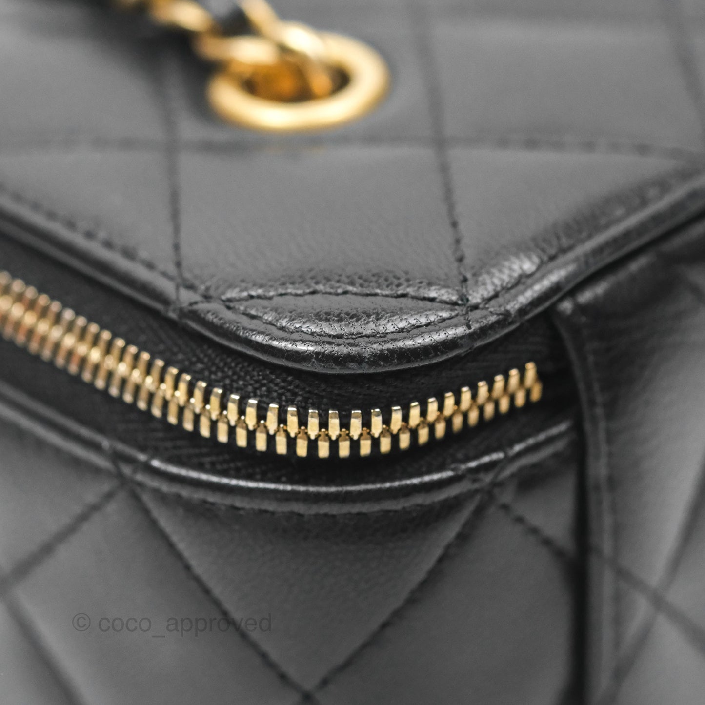Chanel Vanity With Chain Black Goatskin Mixed Hardware
