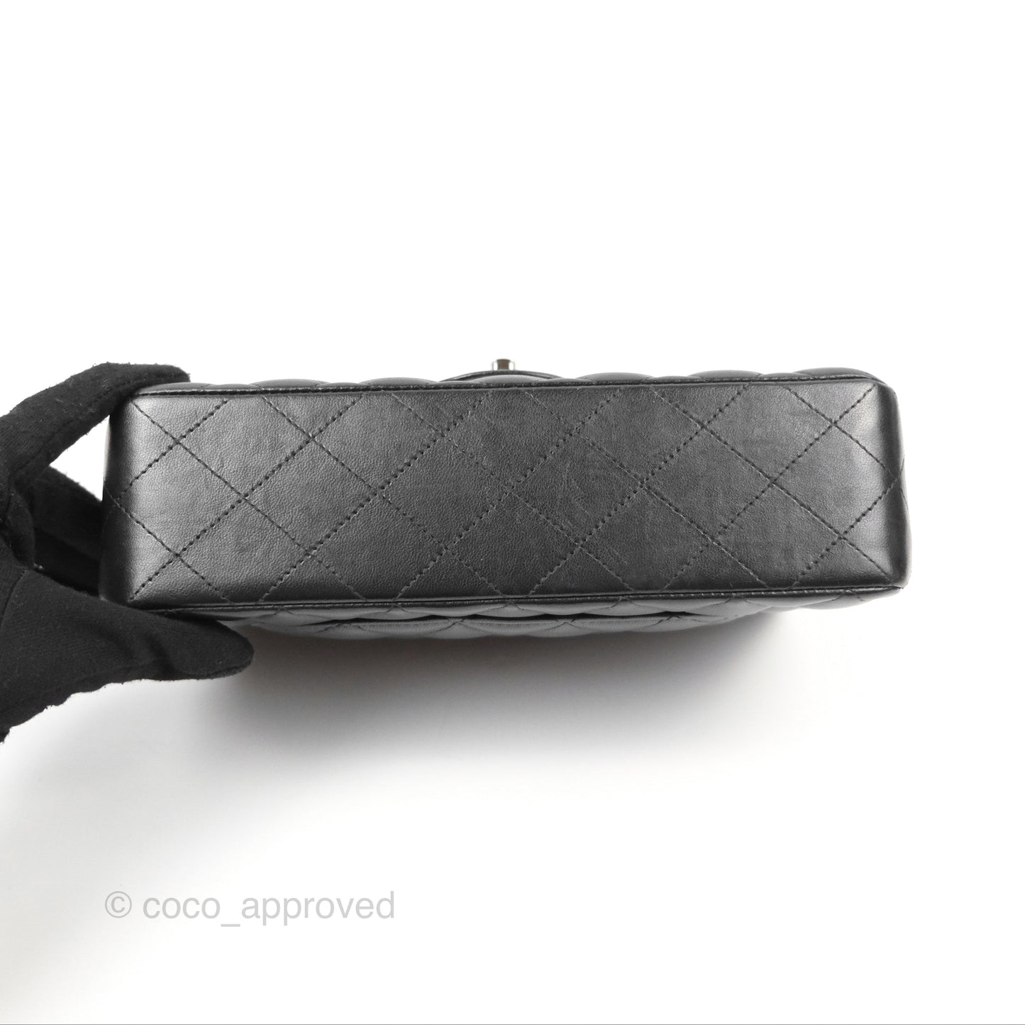 Chanel Small Classic Quilted Flap Black Lambskin Silver Hardware