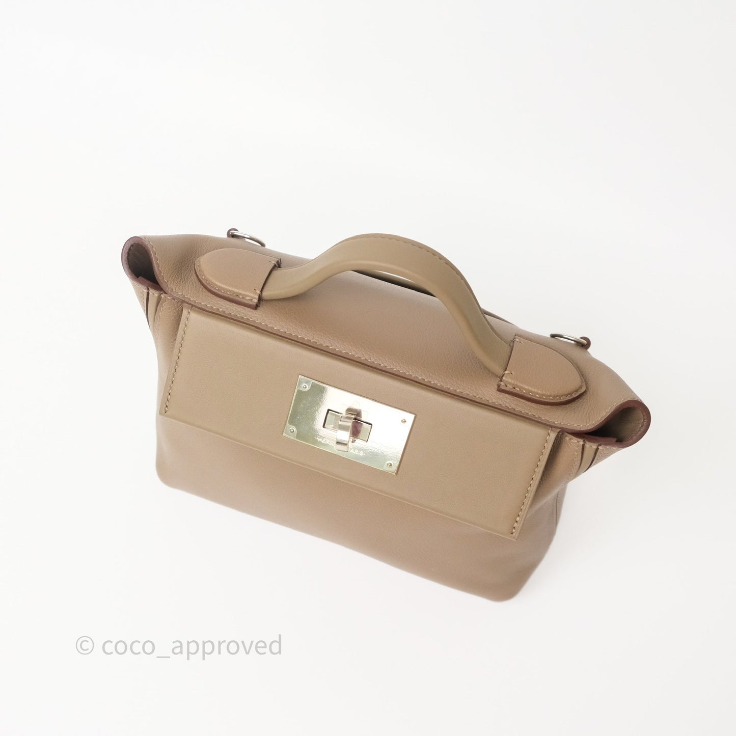 Hermès 24/24 21 Mini Etoupe 18 Evercolor/ Swift Palladium Hardware