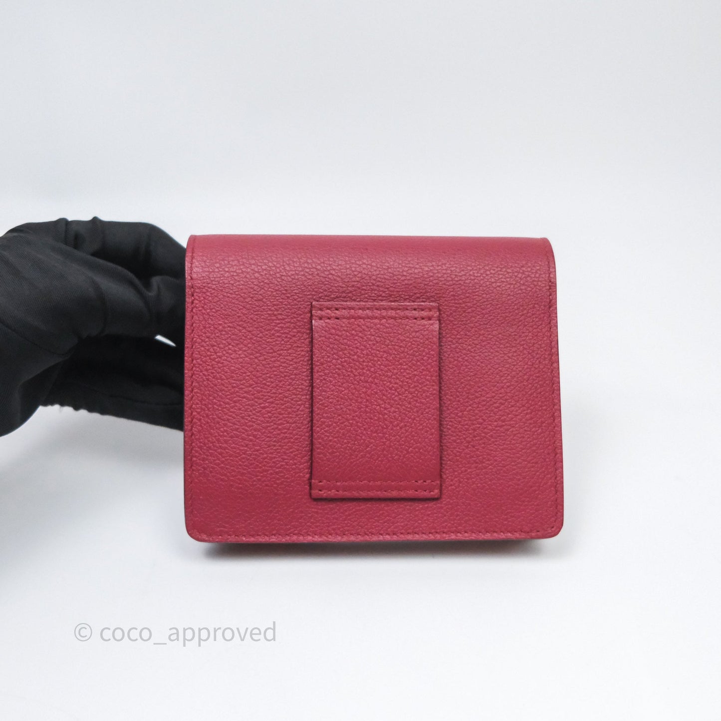 Hermès Roulis Slim Wallet Rouge H 55 Evercolor Palladium Hardware