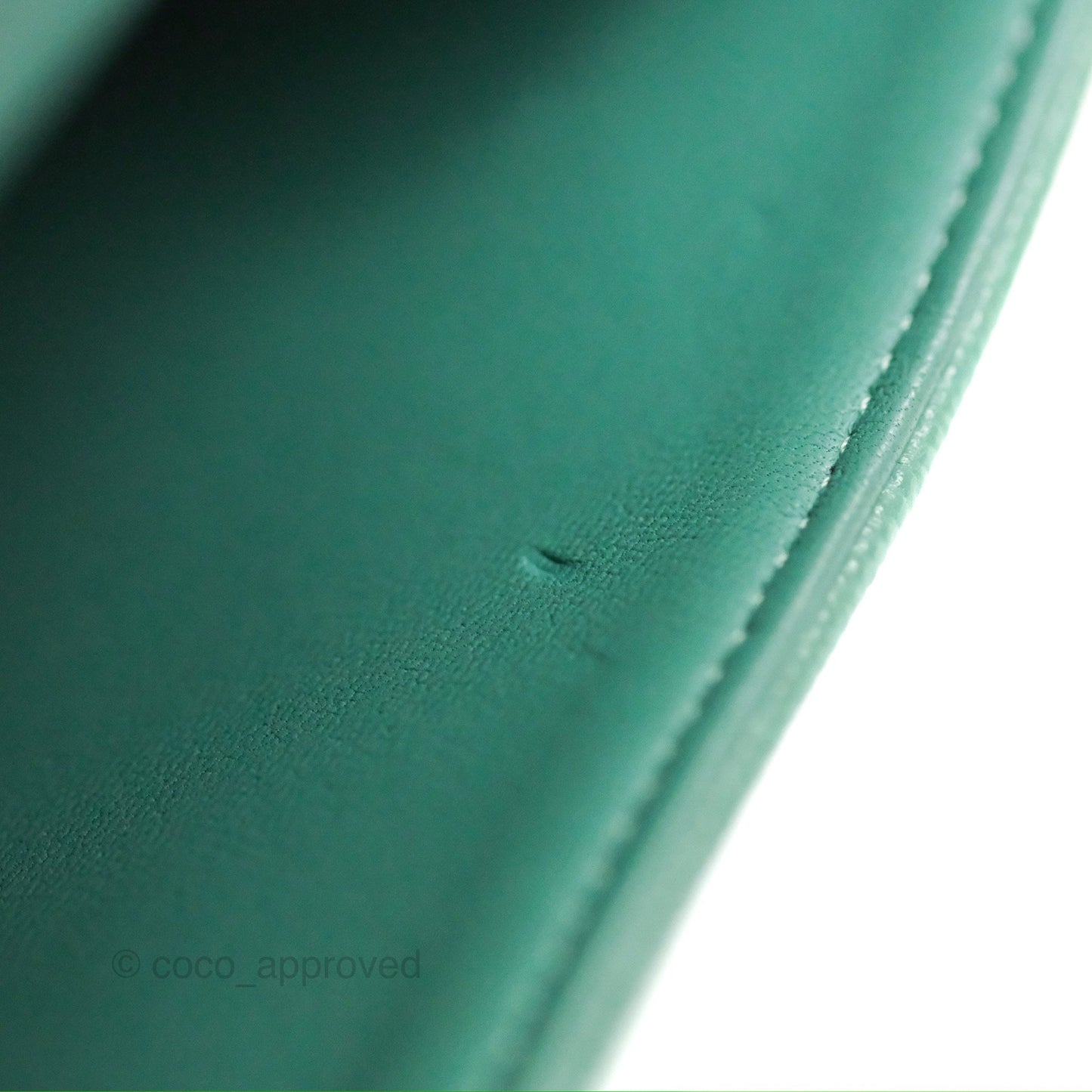 Chanel Small Classic Quilted Flap Tiffany Green Caviar Gold Hardware