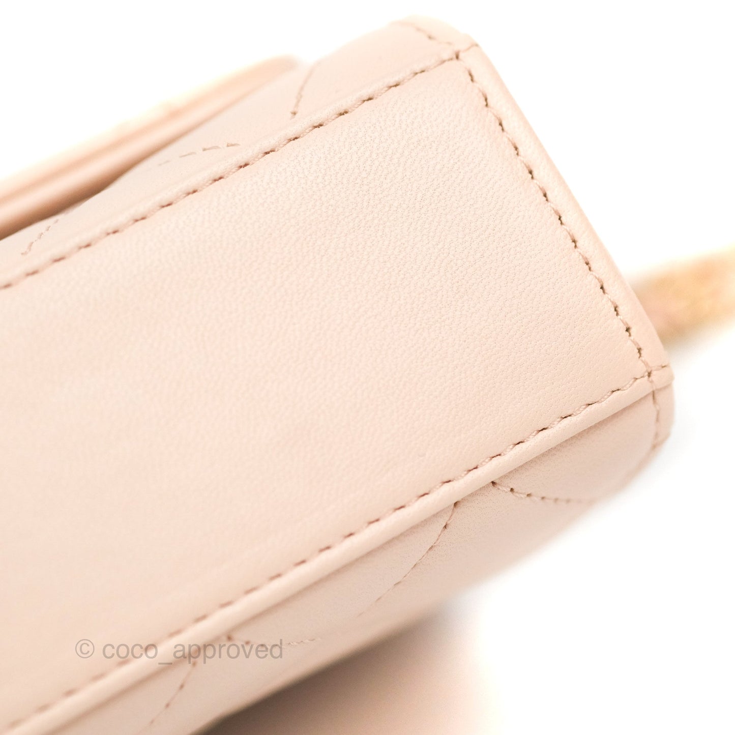 Chanel Mini Quilted Trendy CC Clutch With Chain Light Pink Lambskin Gold Hardware