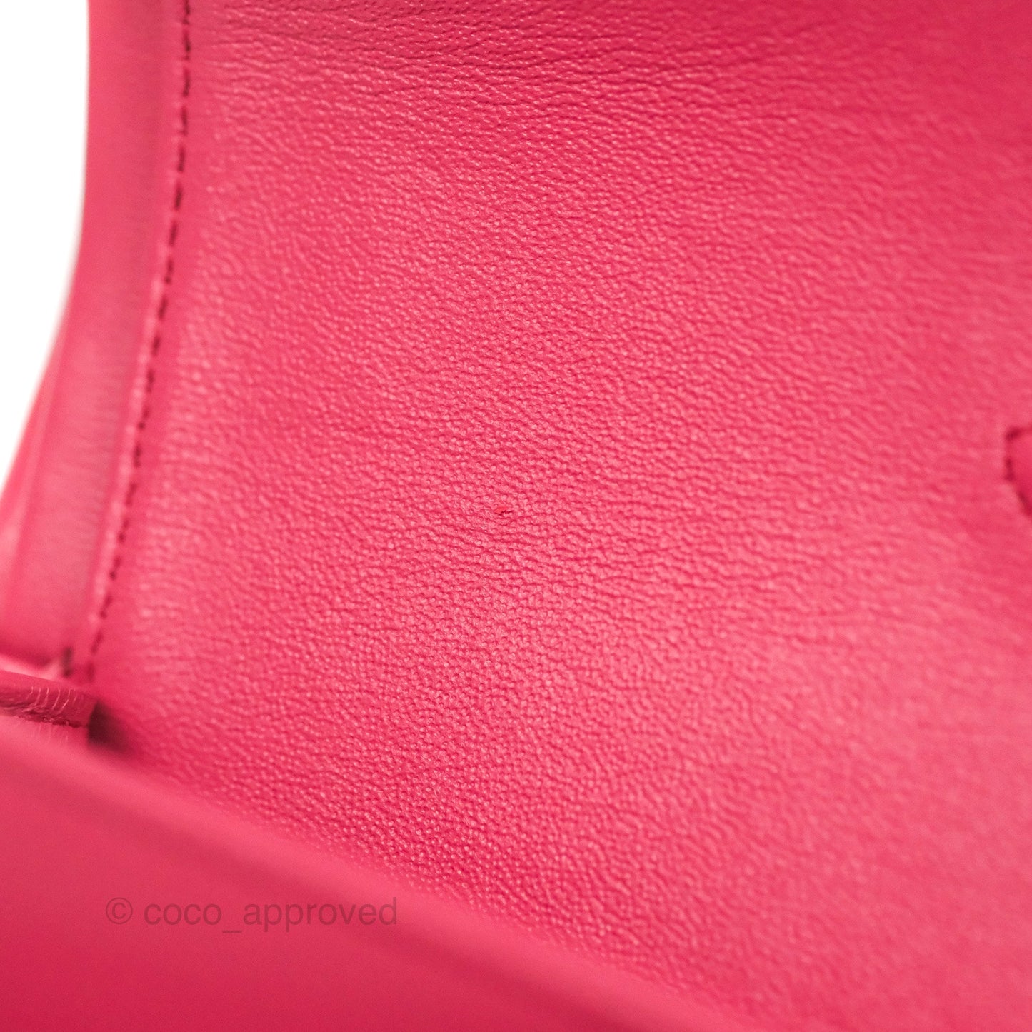 Chanel Small Classic Flap Quilted Dark Rosy Pink Lambskin Silver Hardware