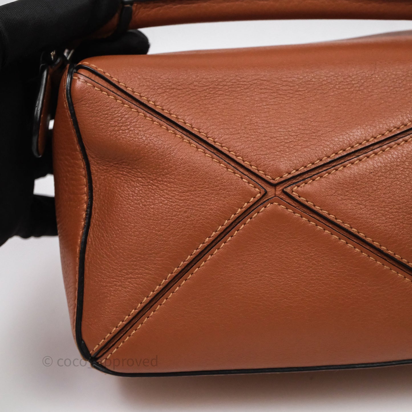 Loewe Mini Puzzle Bag Tan Calfskin Gold Hardware