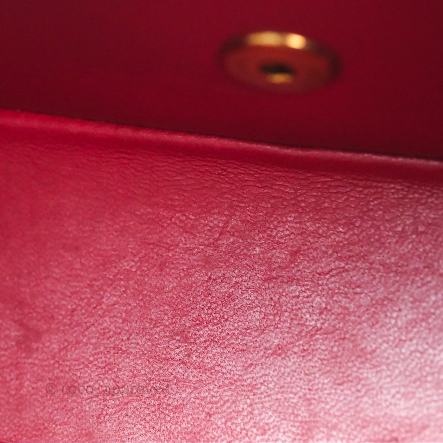 Chanel Medium Vintage Quilted Classic Diana Flap Bag Red Caviar 24K Gold Hardware