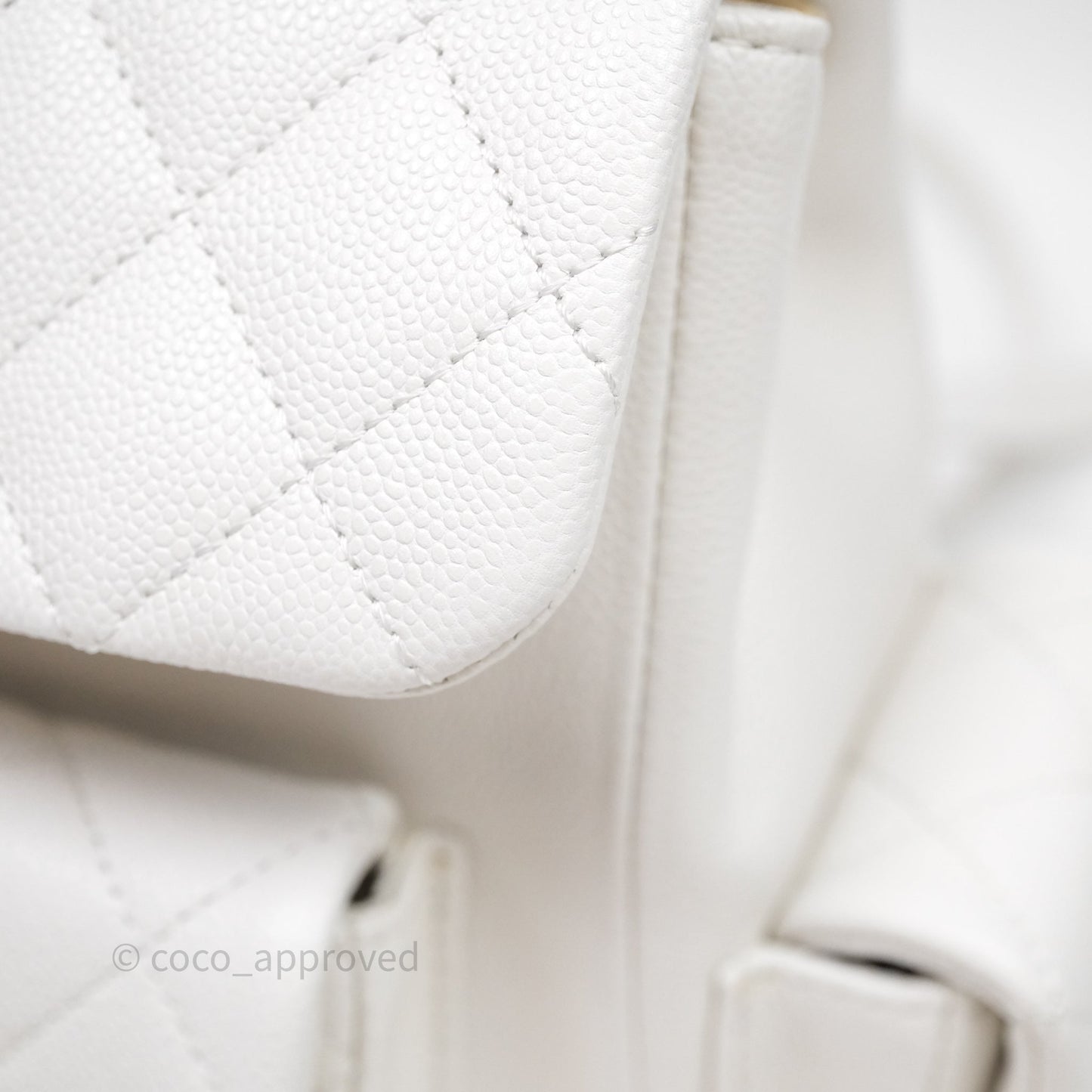 Chanel Small Duma Backpack Caviar White Gold Hardware