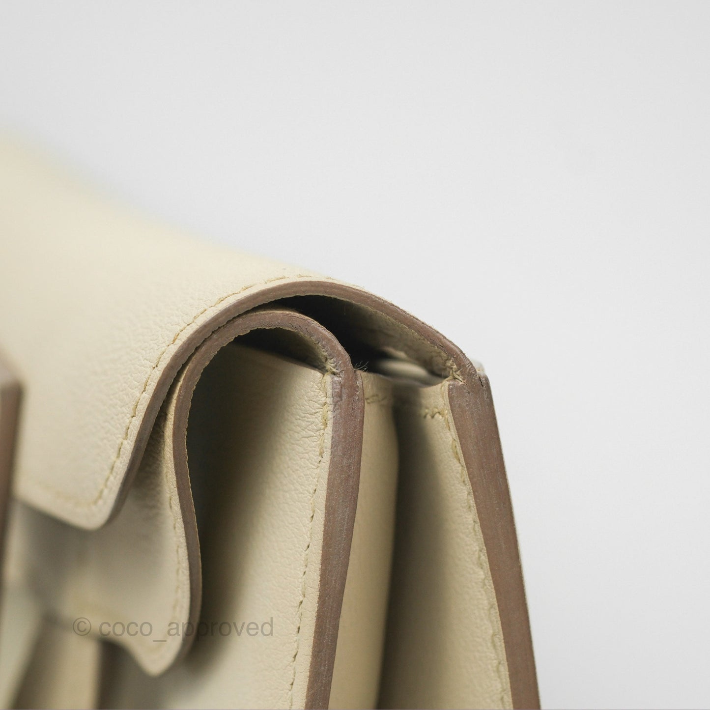 Hermès Halzan 22 Mini Craie Swift Palladium Hardware