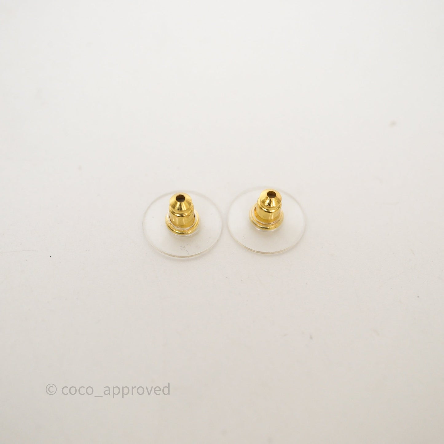Chanel Crystal and Gold Metal CC Heart Earrings 25P