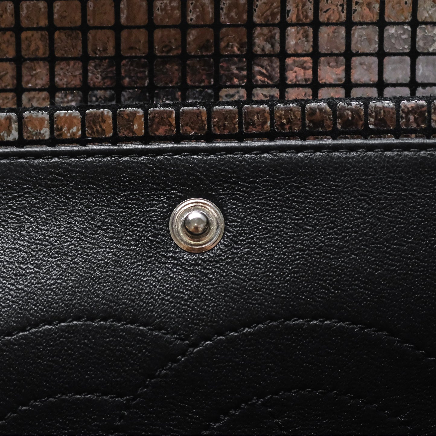 Chanel Mirror Reissue 2.55 Quilted Silver Suede Calfskin Gun Metal Hardware