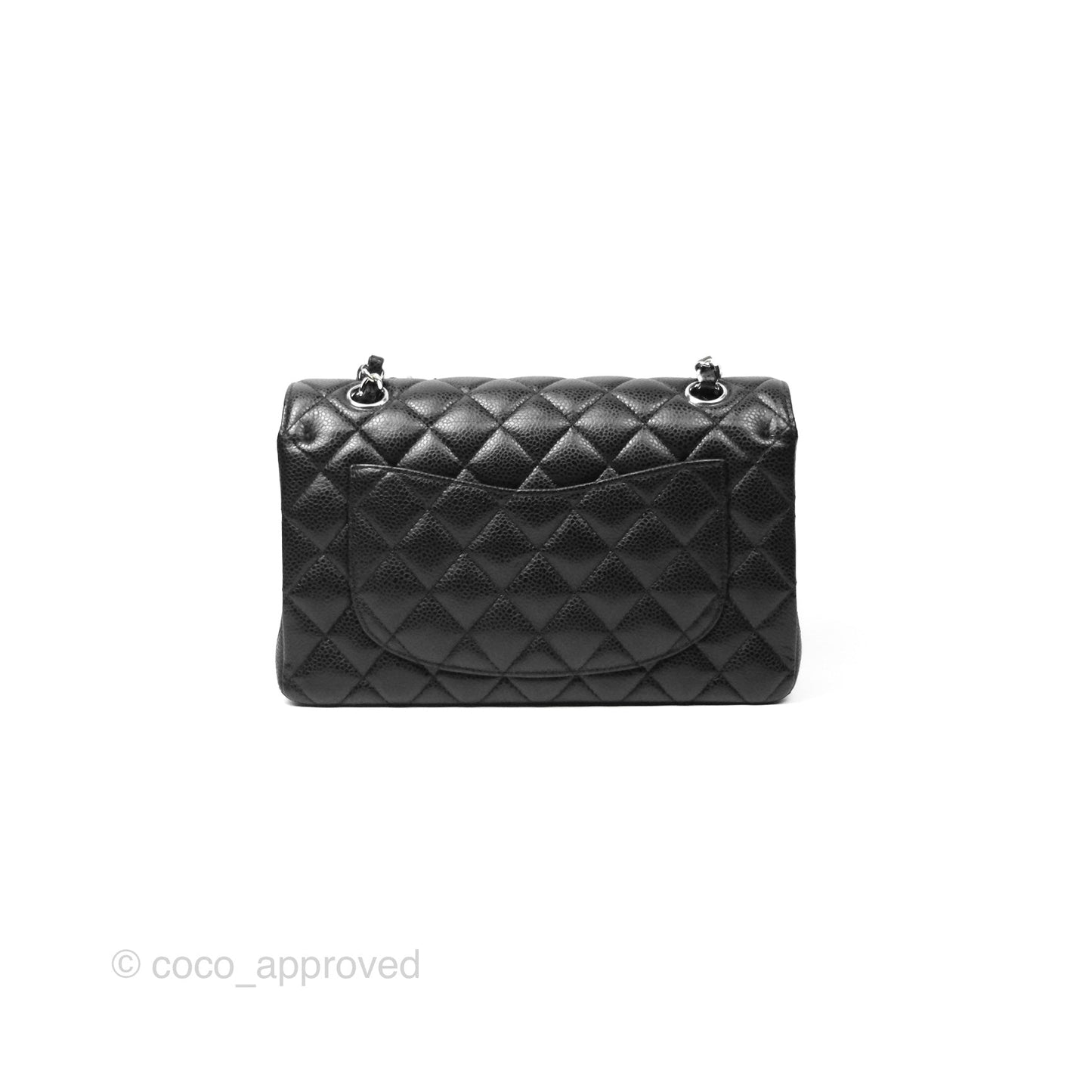 Chanel Small Classic Flap Quilted Black Caviar Silver Hardware