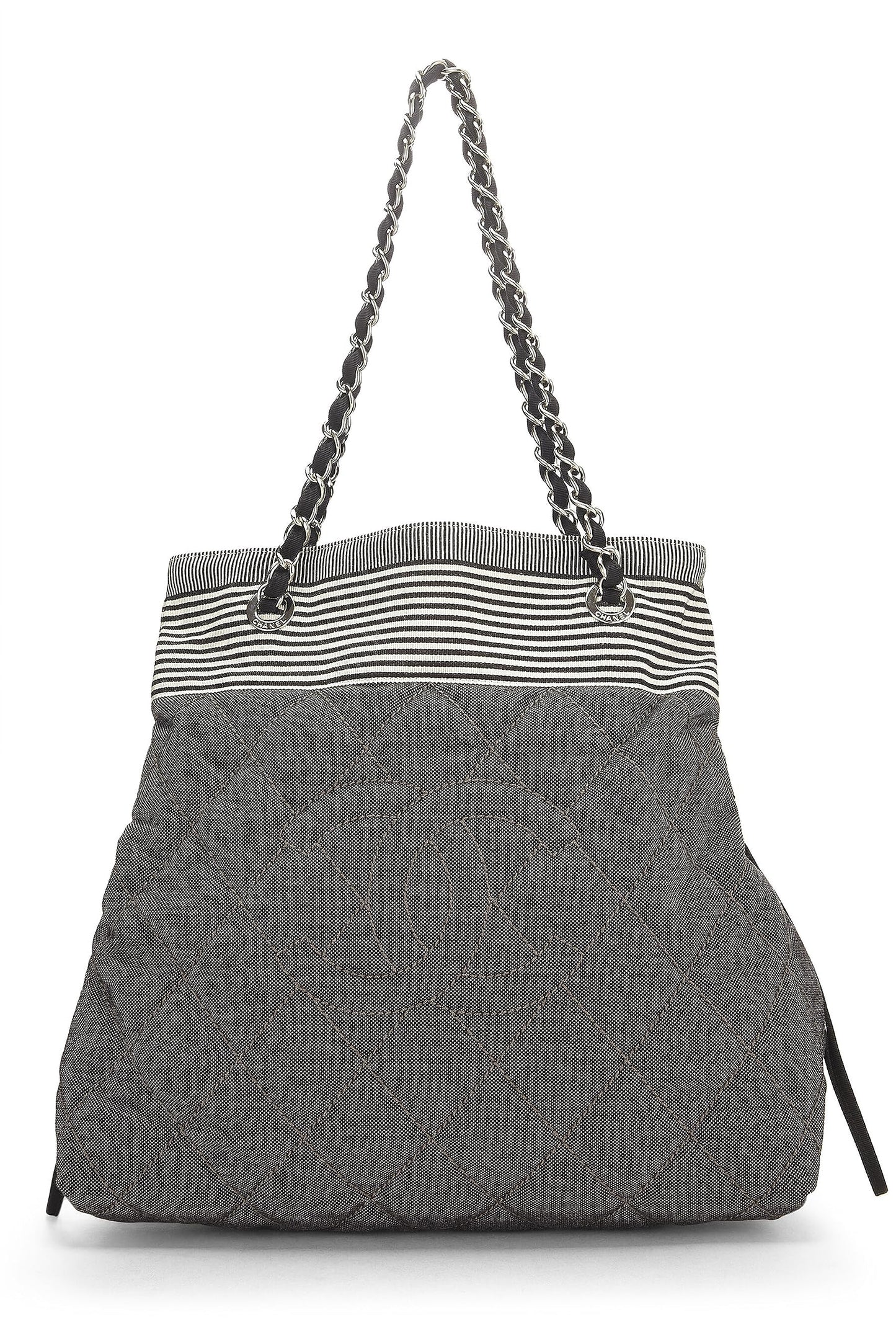 Chanel,  Black Denim 'CC' Bon Bon Tote Medium, Black