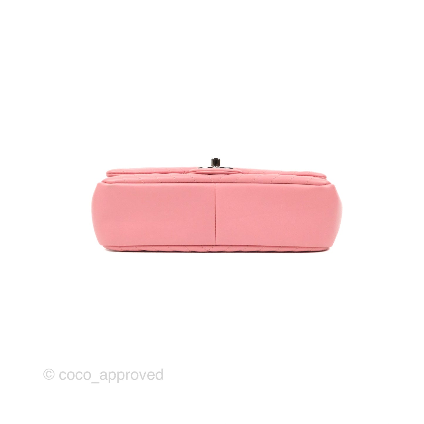Chanel Small CC Crossing Flap Pink Lambskin Gun Metal Hardware