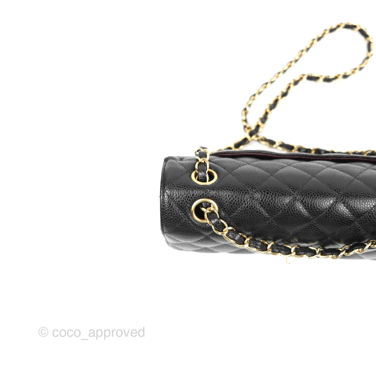 Chanel Small Classic Flap Quilted Black Caviar Gold Hardware