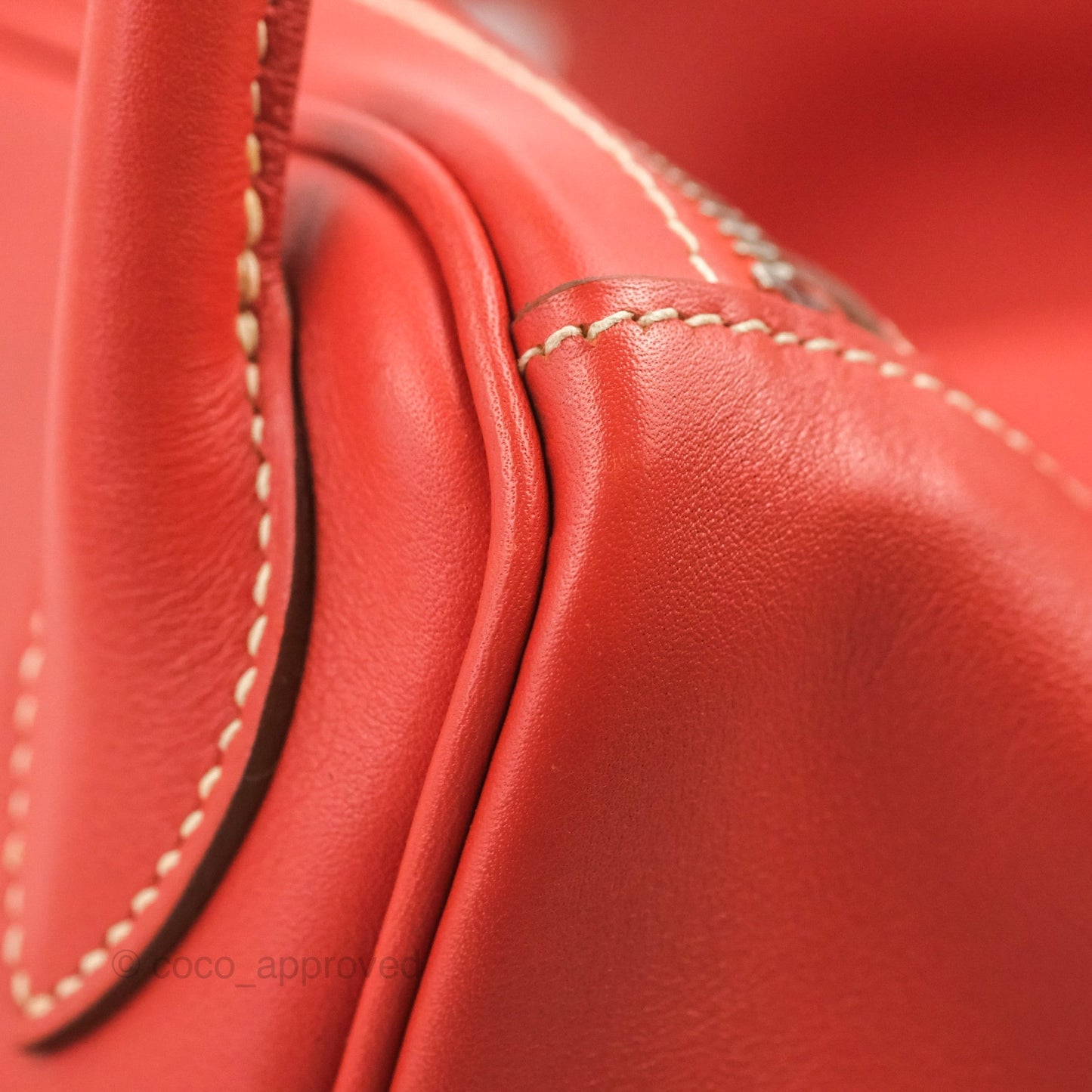 Hermès Lindy 30 Sanguine 9M Swift Palladium Hardware