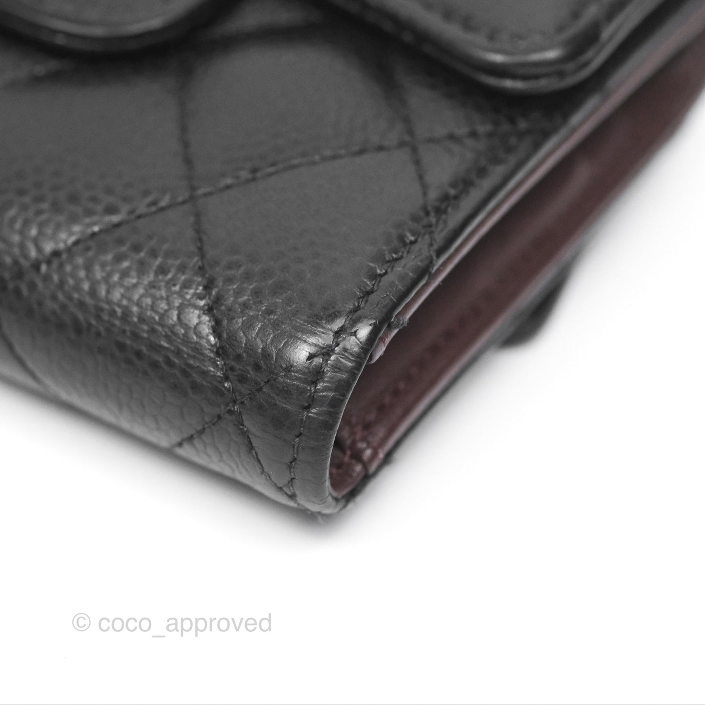 Chanel Classic Short Flap Wallet Black Caviar Gold Hardware