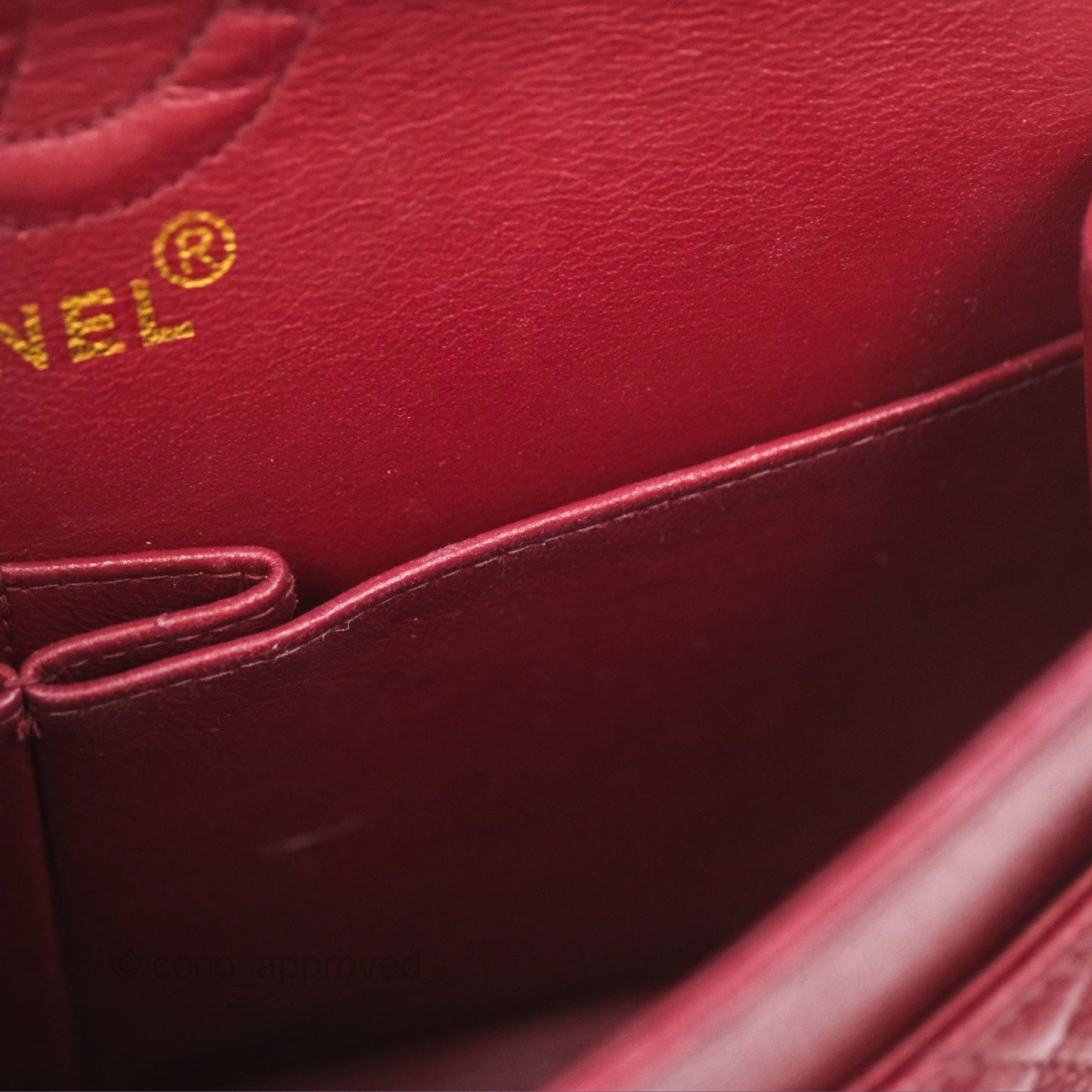 Chanel Vintage Classic Small S/M Flap Burgundy Caviar 24K Gold Hardware