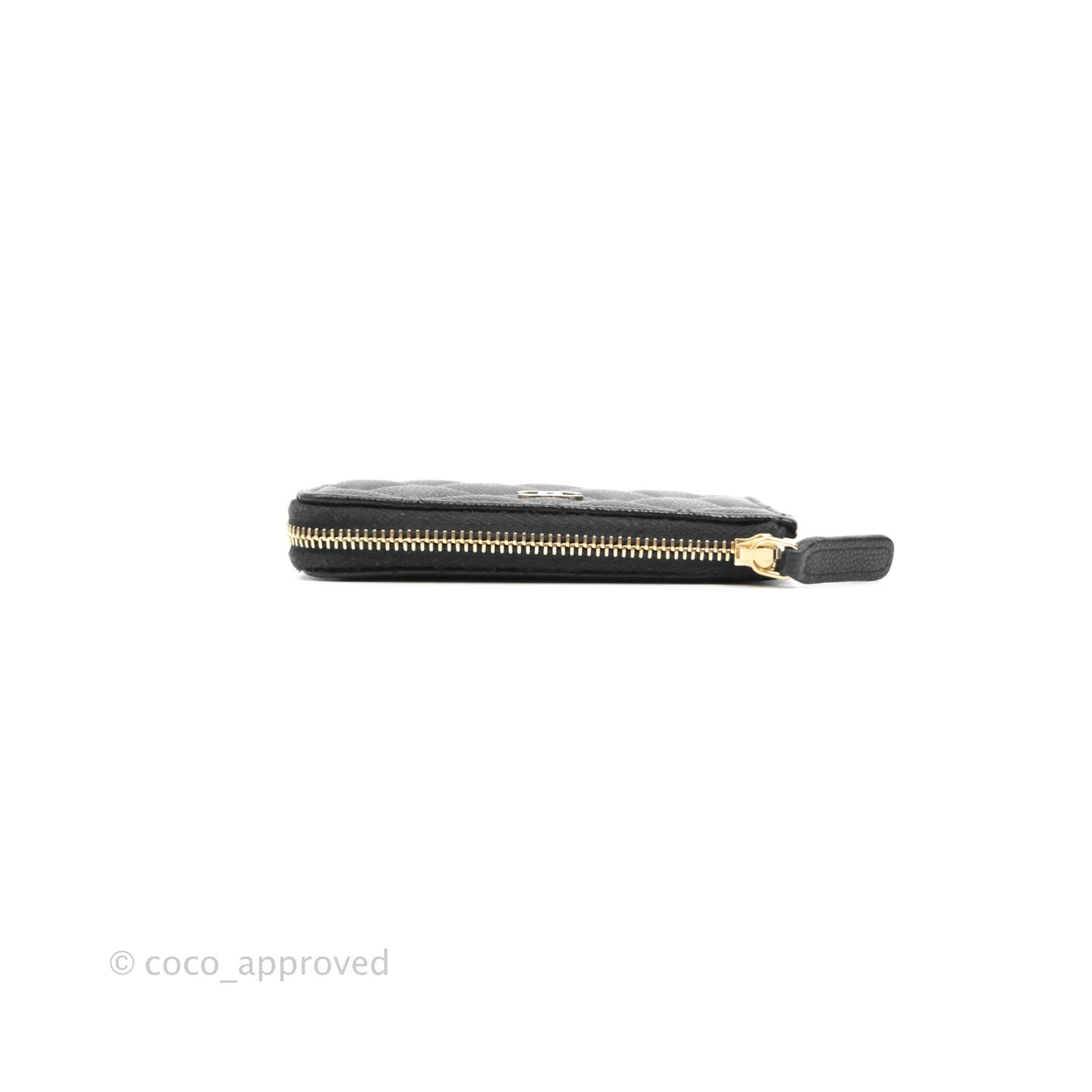Chanel Classic Quilted Key holder Black Caviar Gold Hardware