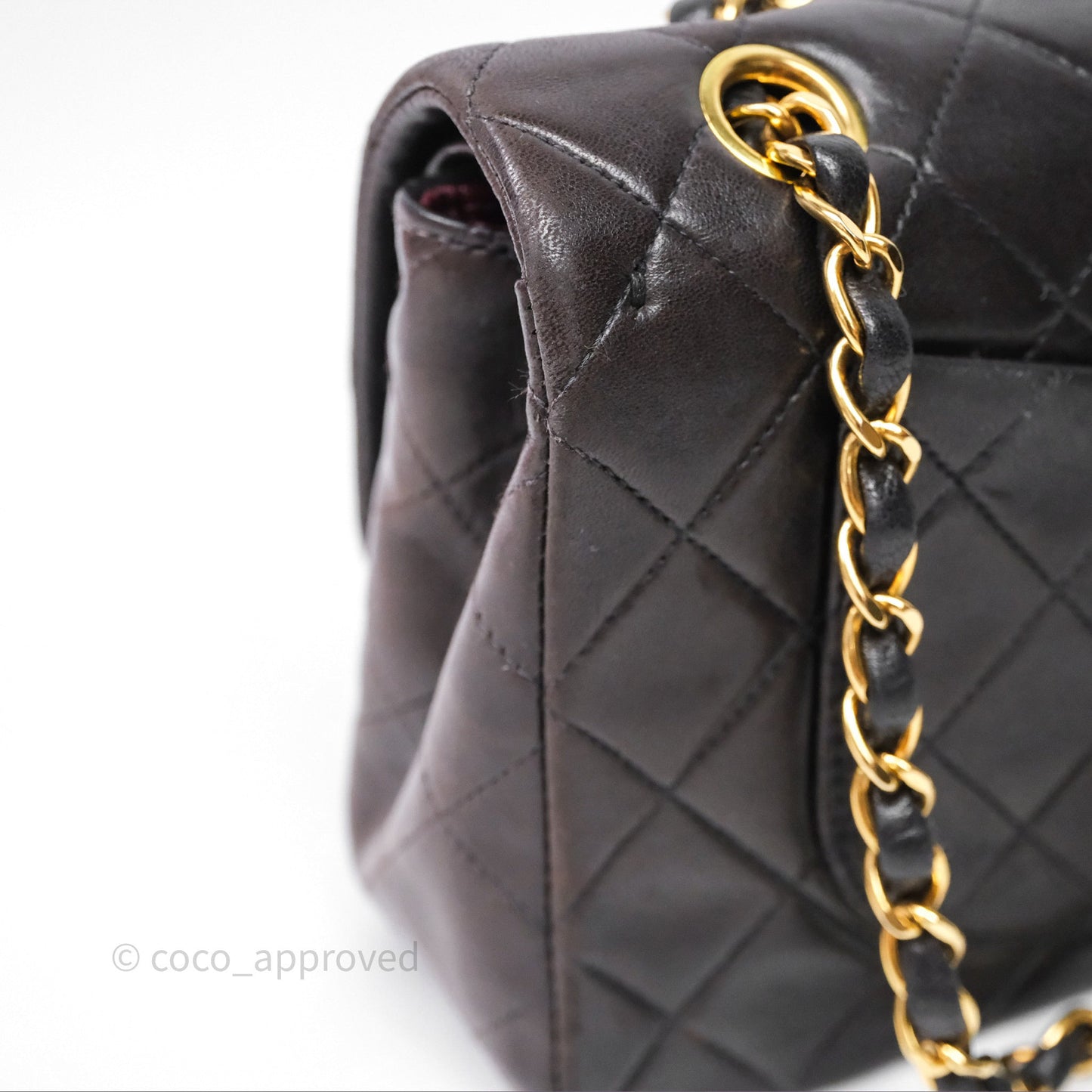Chanel Vintage Lambskin Small Double Flap Bag Black Gold Hardware
