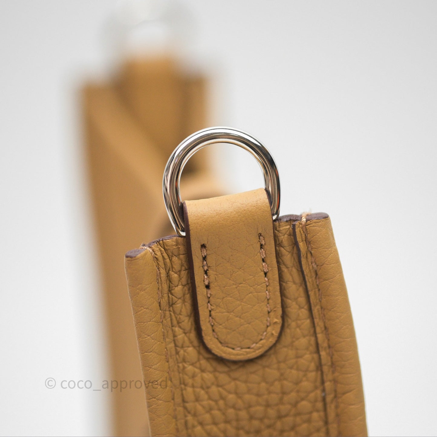 Hermès Mini Evelyne 16 Biscuit 48 Clemence Palladium Hardware