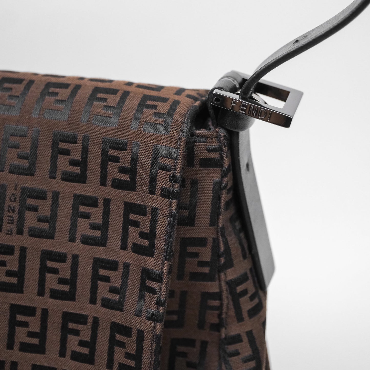 Fendi Vintage Mamma Baguette Bag Zucchino Dark Brown/ Black
