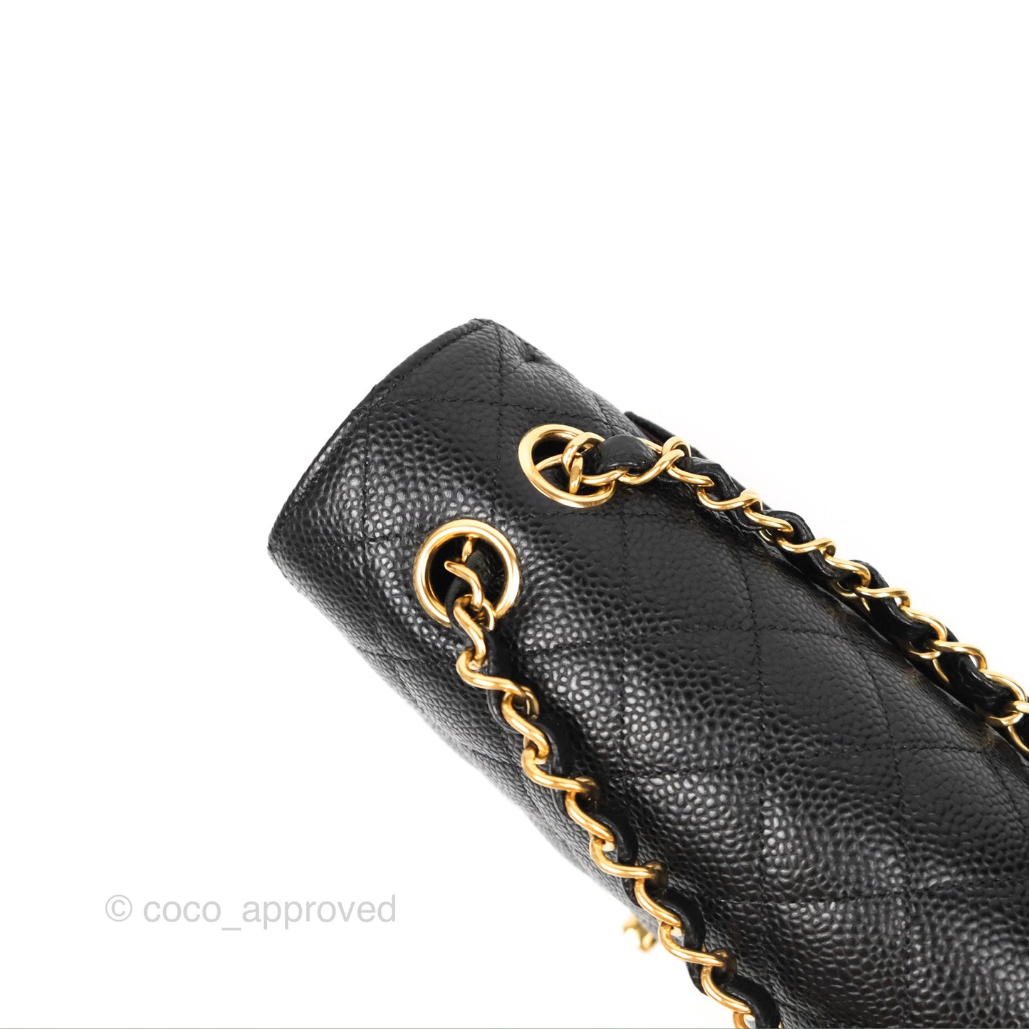 Chanel Small Classic Quilted Flap Black Caviar Gold Hardware