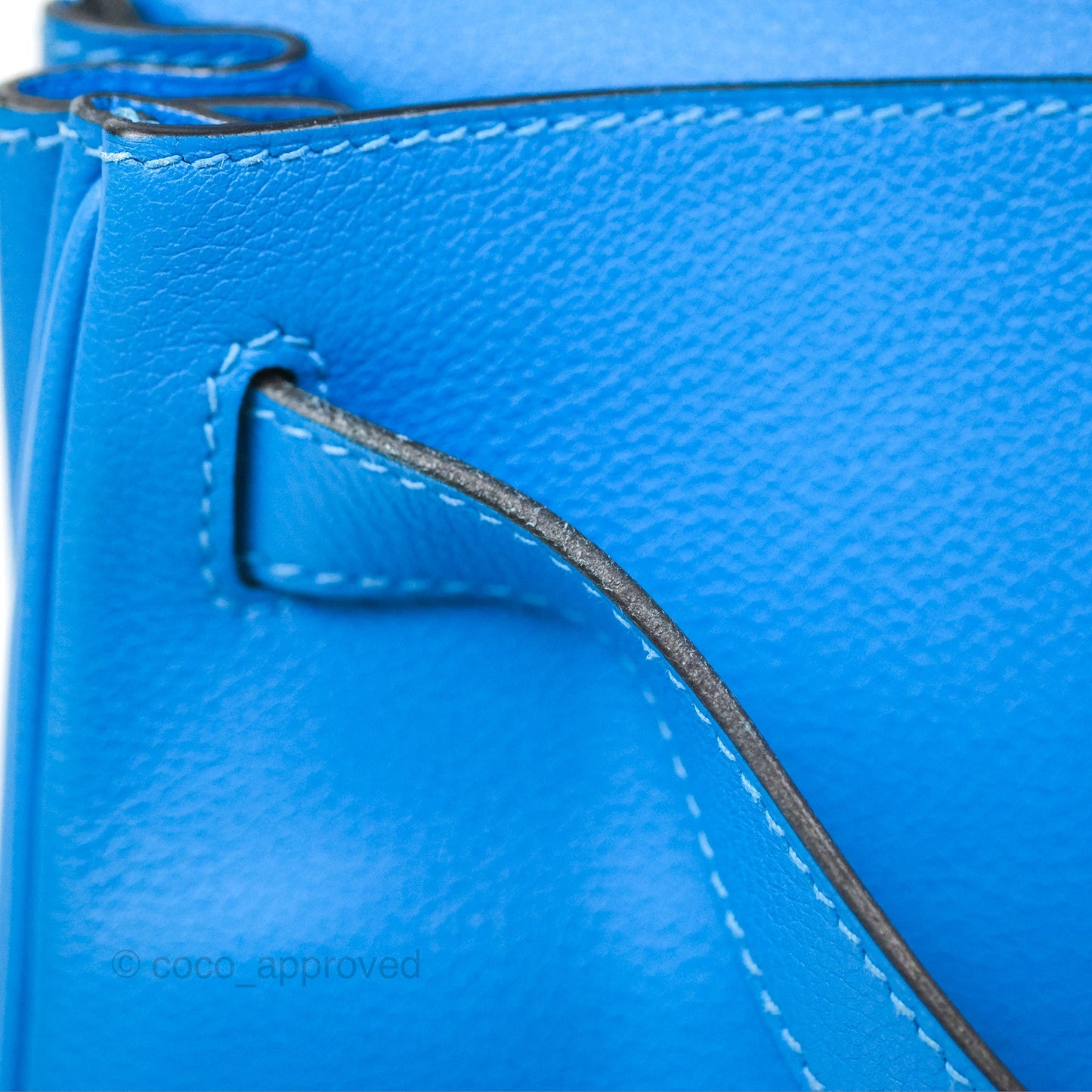 Hermès Retourne Kelly 28 Blue Evercolor Gold Hardware