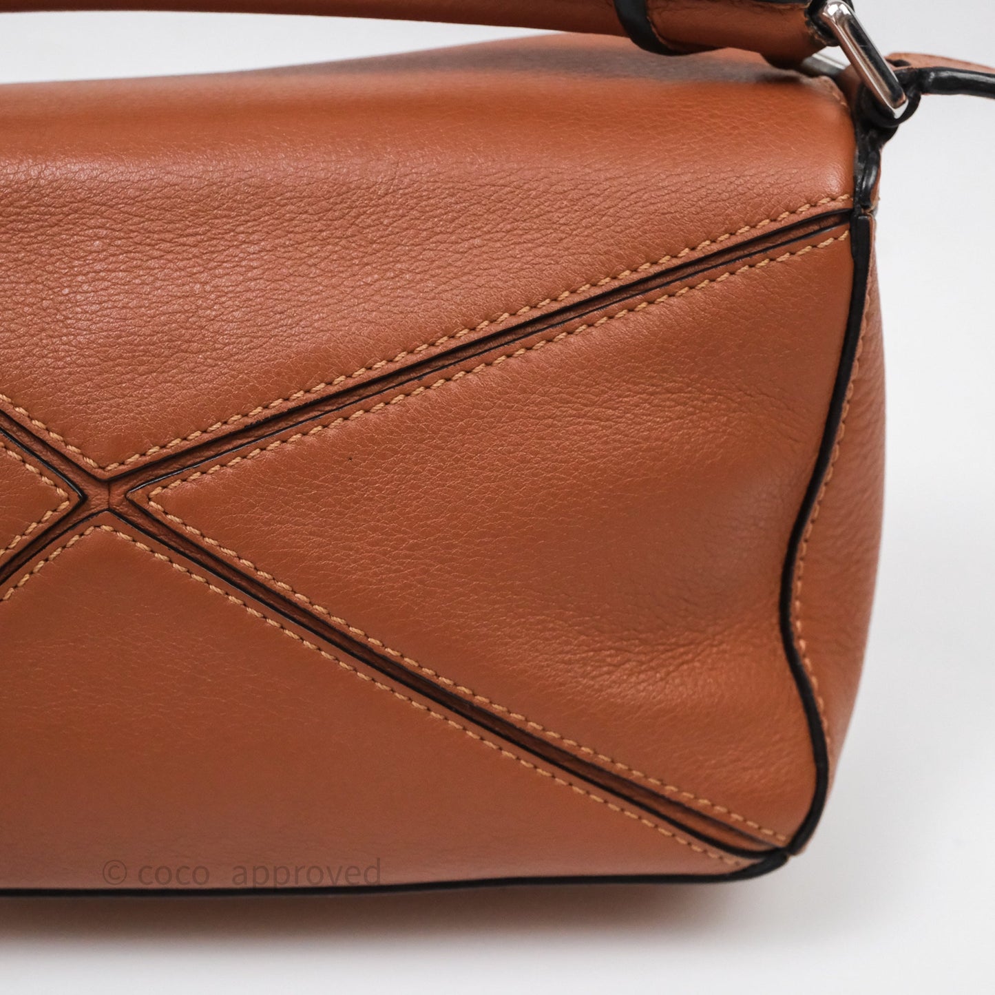 Loewe Mini Puzzle Bag Tan Calfskin Gold Hardware